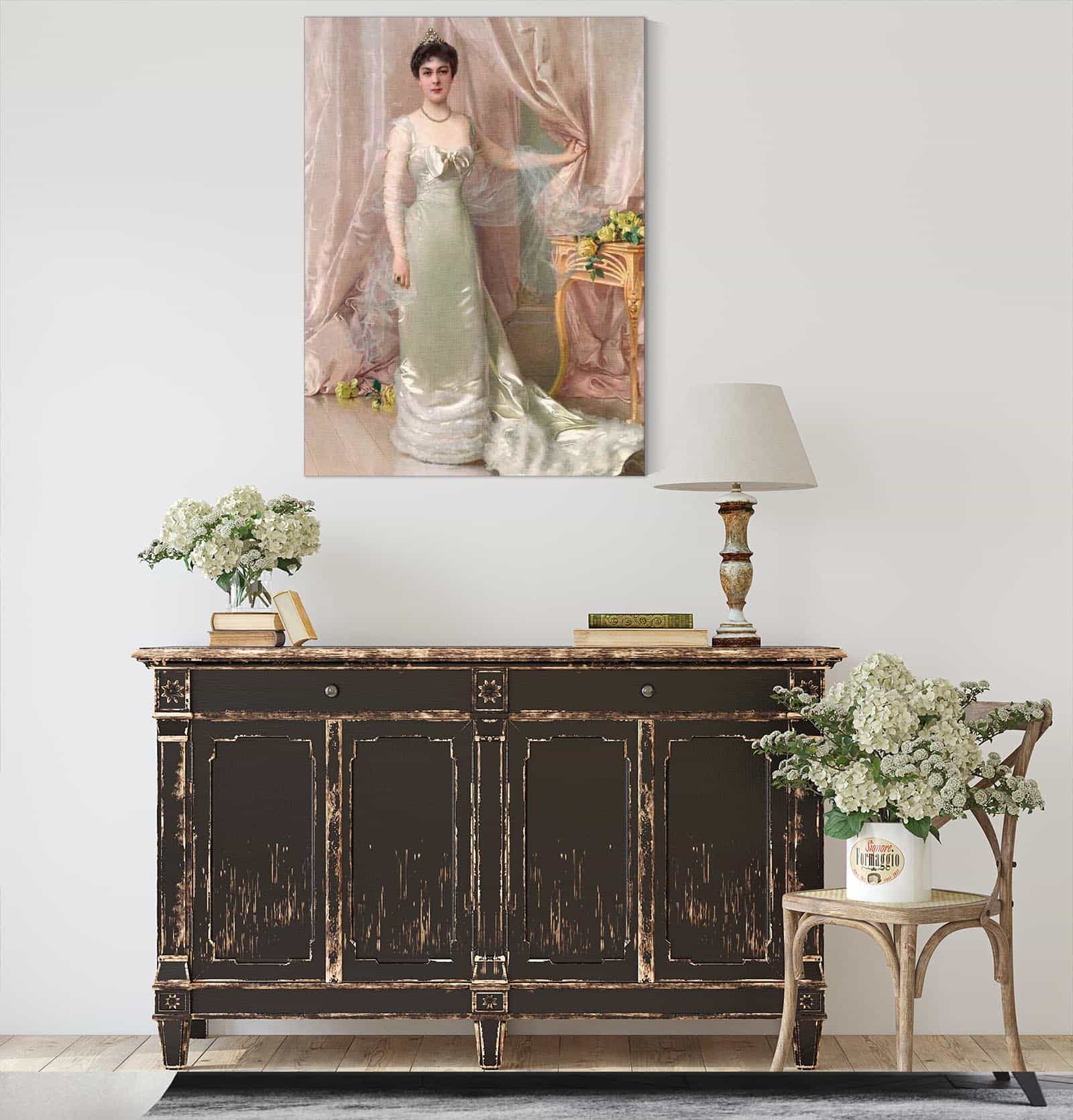 Portrait Of Princess Evelyne Colonna Di Stigliano by Vittorio Matteo Corcos - Image 4