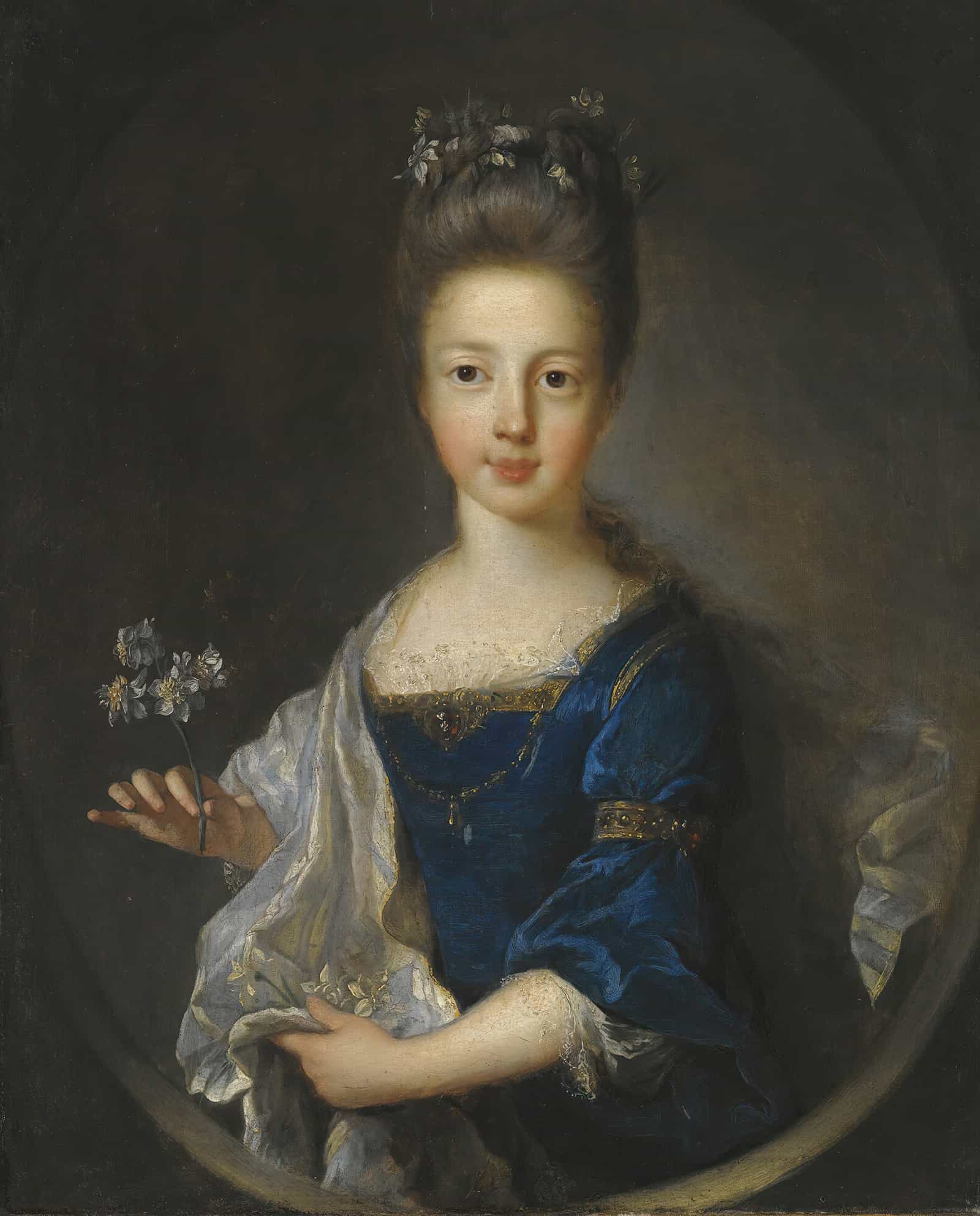 Portrait Of Princess Luisa Maria Theresa Stuart by Jean Francois De Troy - Image 2