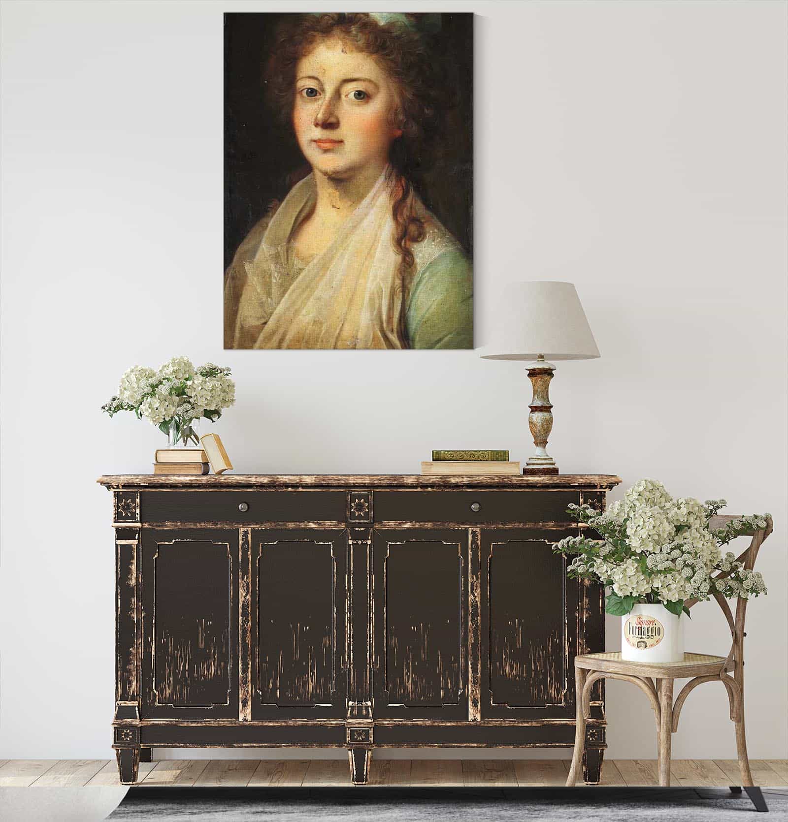 Portrait Of Queen Marie Sophie Frederikke by Jens Juel - Image 4