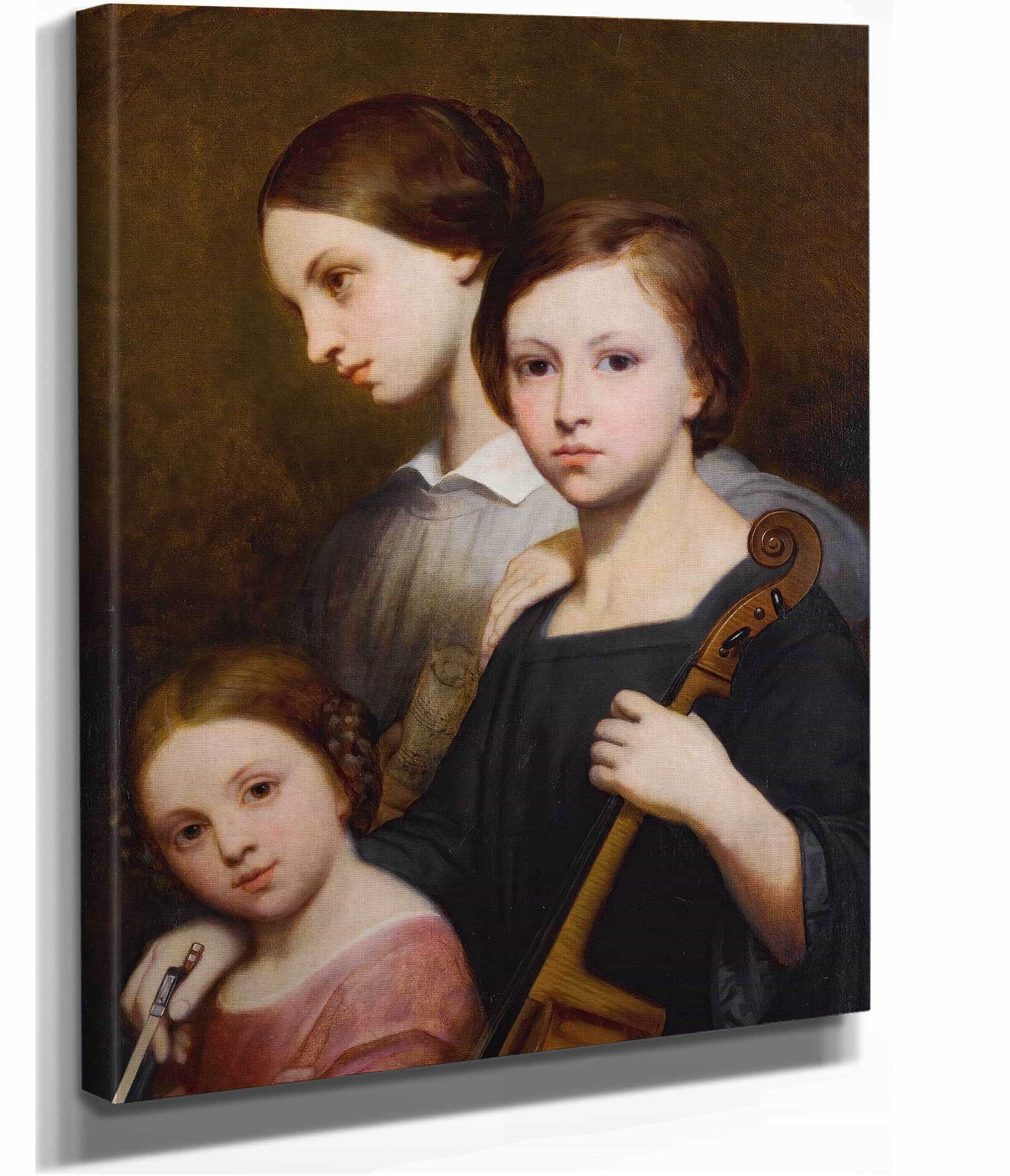 Portrait Of Rene Cecile And Louise Franchomme by Ary Scheffer - Image 2