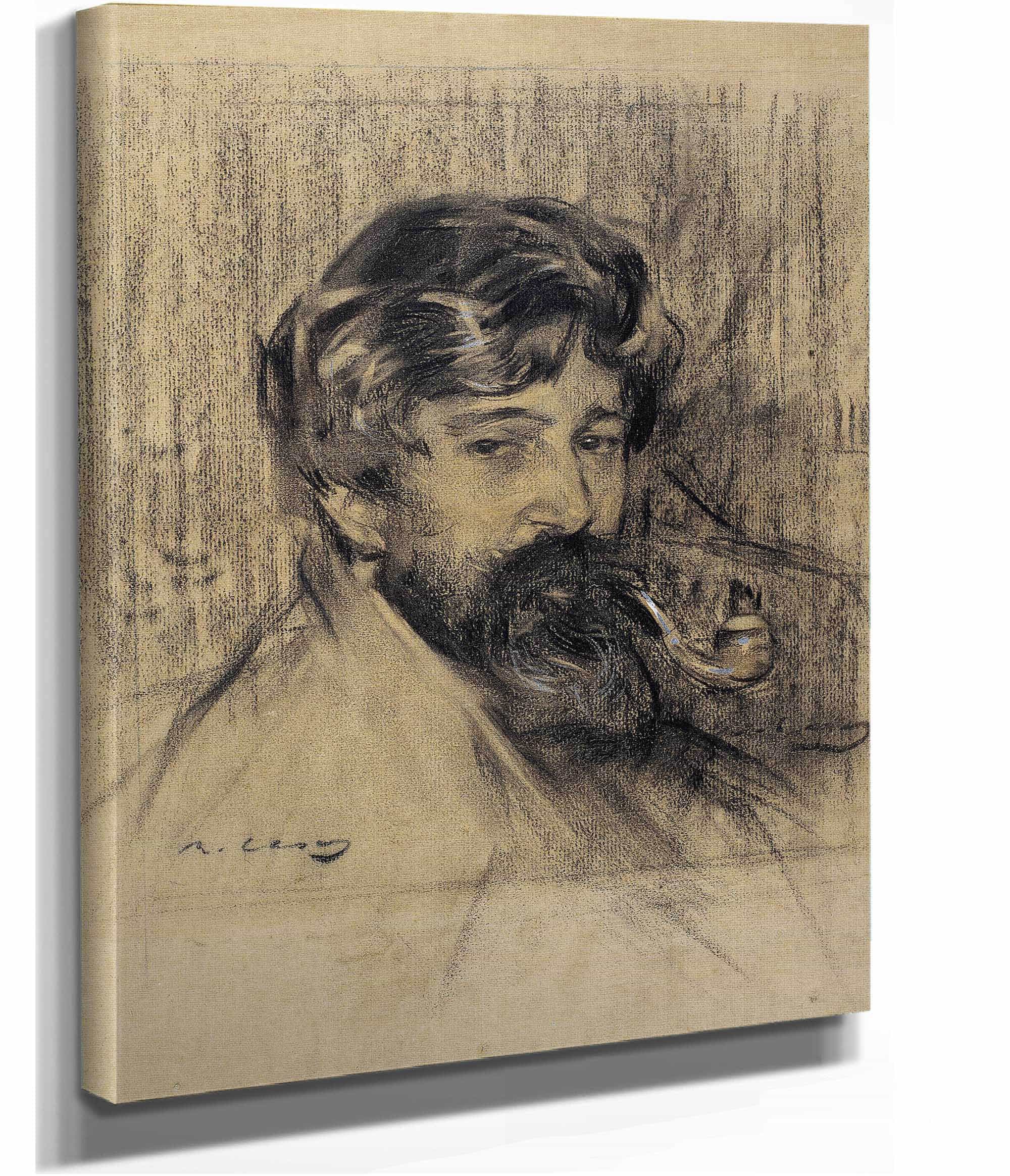 Portrait Of Santiago Rusinol by Ramon Casas - Image 2