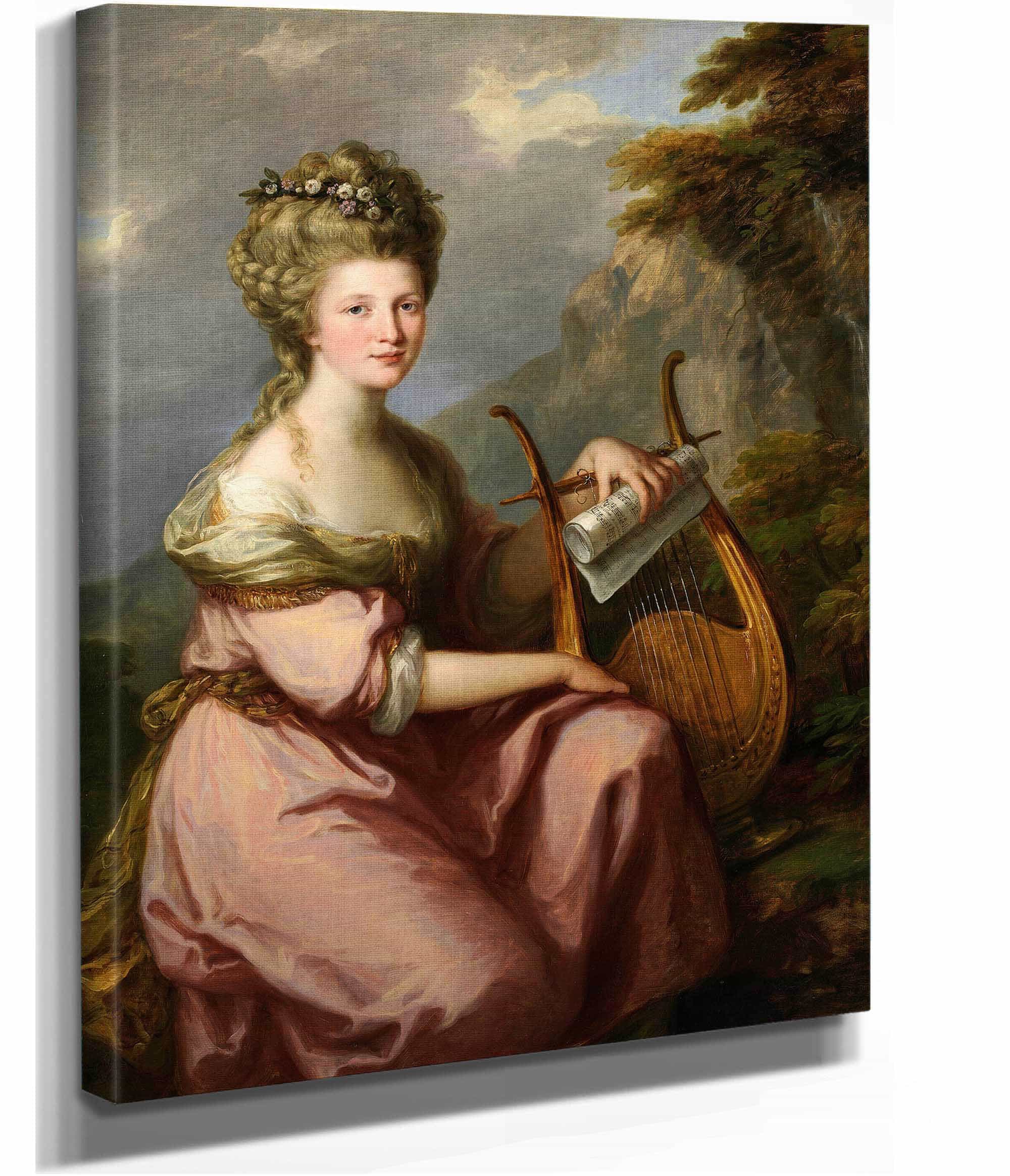 Portrait Of Sarah Harrop Mrs Bates As A Muse by Angelica Kauffmann - Image 2