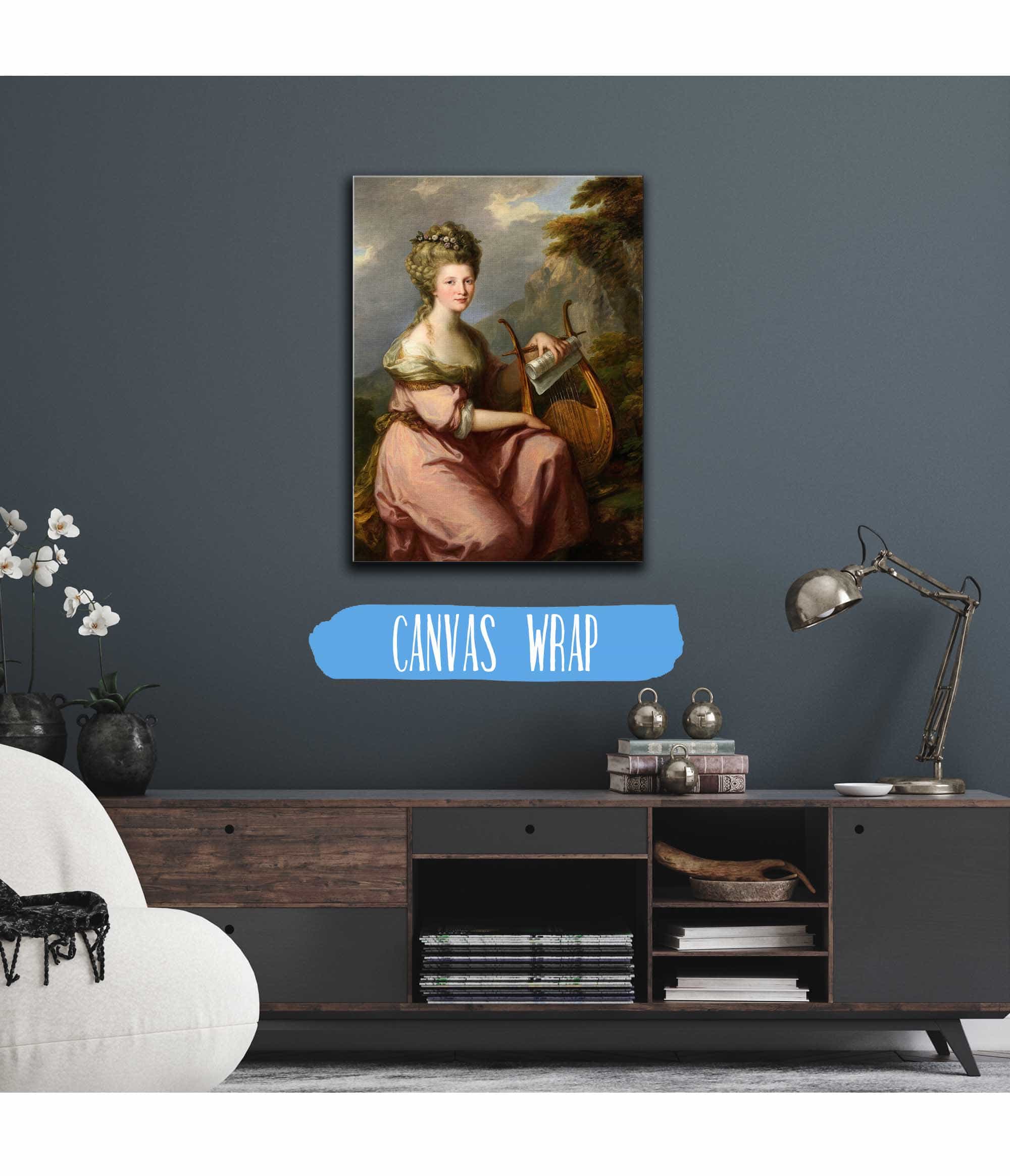 Portrait Of Sarah Harrop Mrs Bates As A Muse by Angelica Kauffmann - Image 3