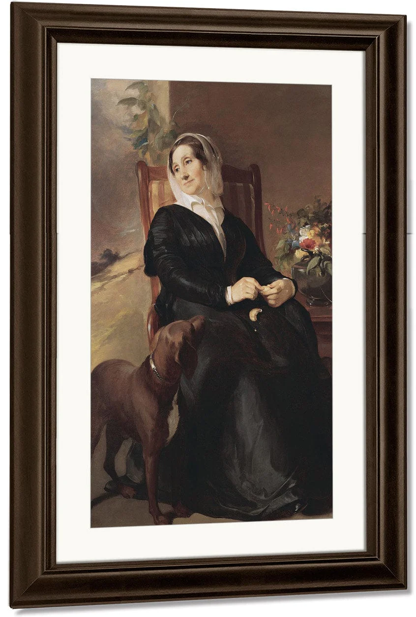 Portrait Of Sarah Sully And Her Dog, Ponto By Thomas Sully - Image 3