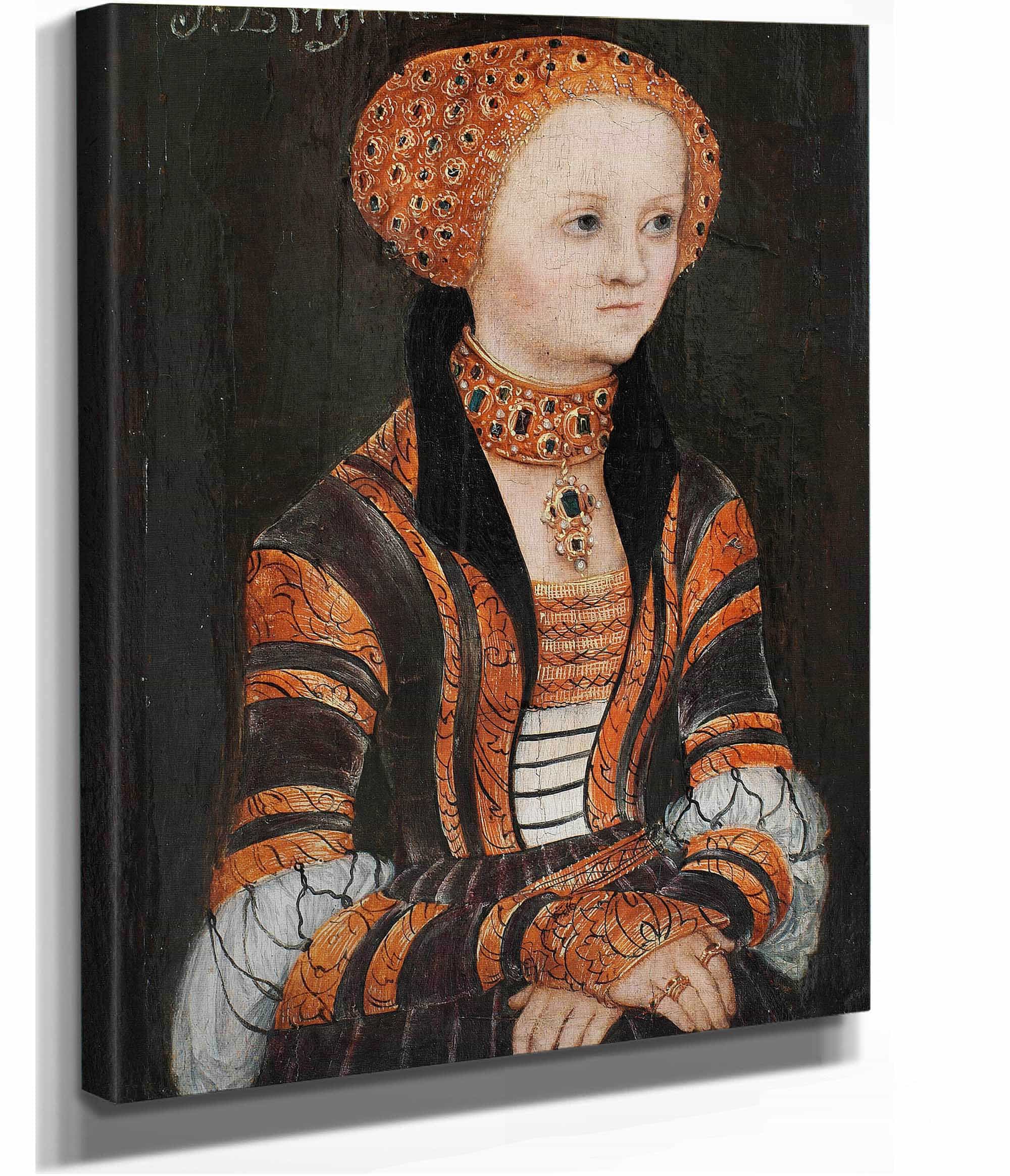 Portrait Of St Bridget Of Sweden by Lucas Cranach The Elder - Image 2