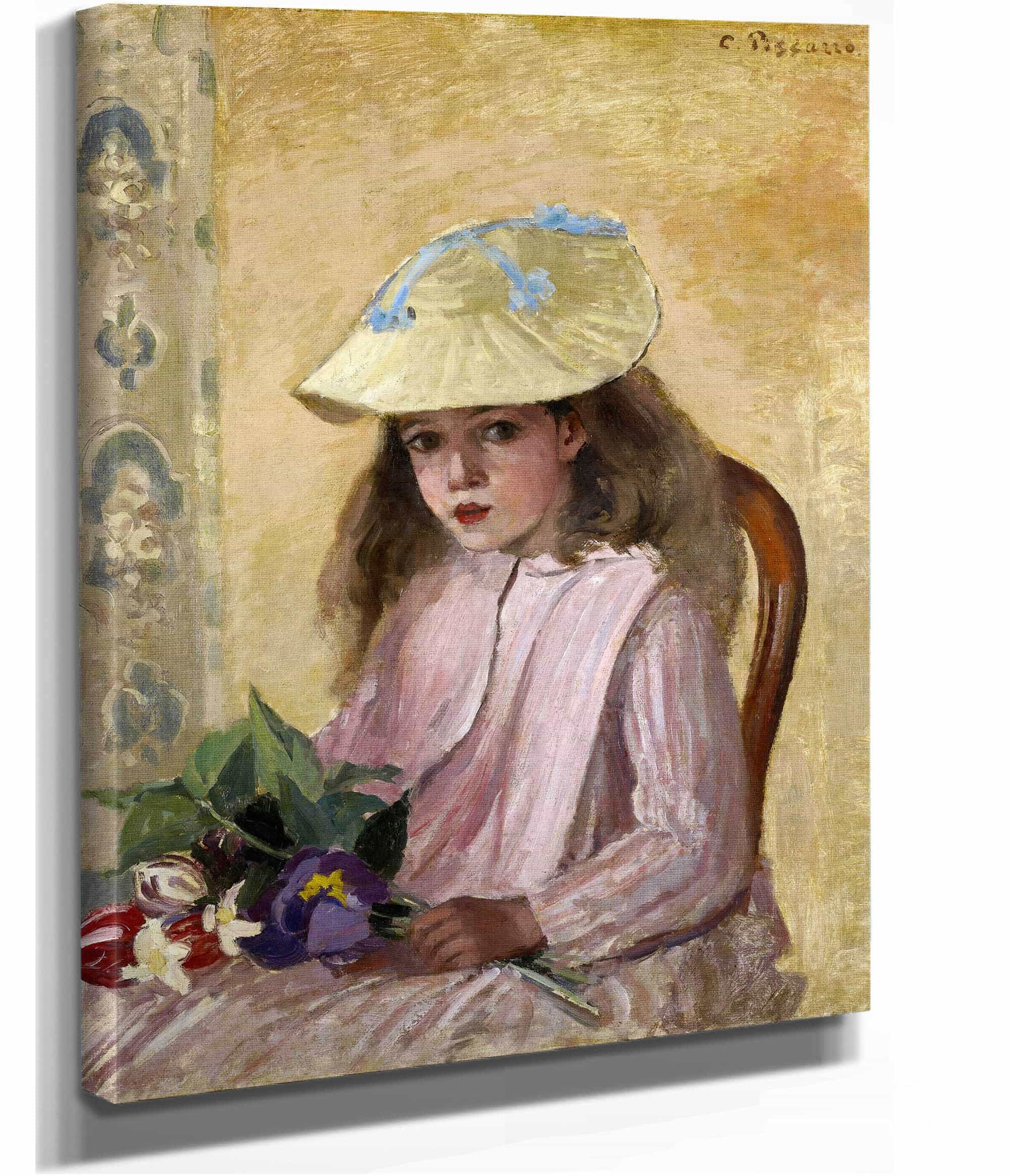 Portrait Of The Artists Daughter by Camille Pissarro - Image 2