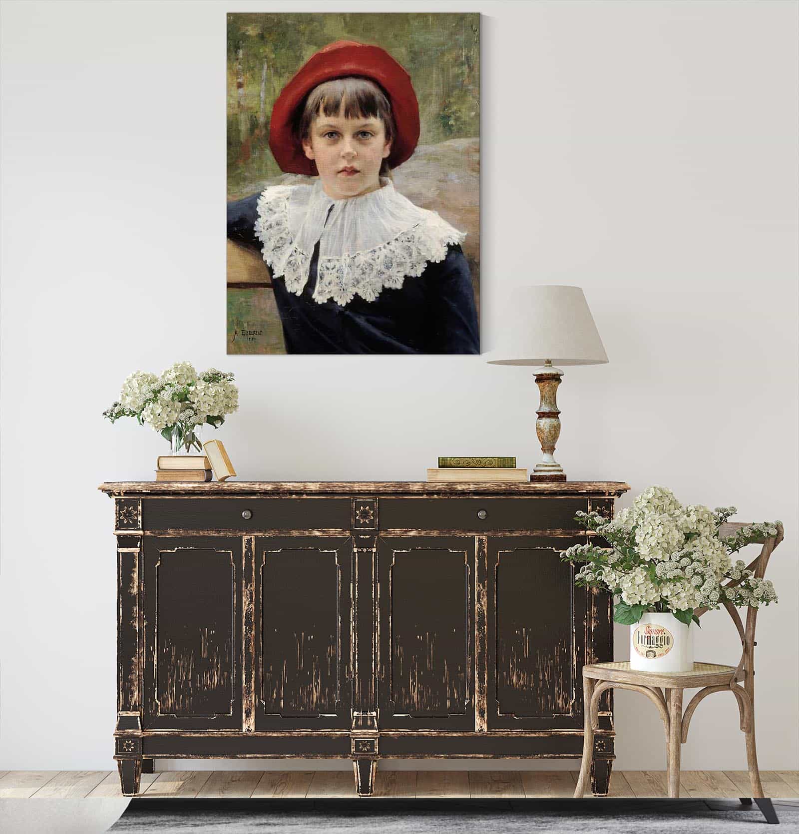 Portrait Of The Artist's Sister Berta Edelfelt by Albert Edelfelt - Image 8