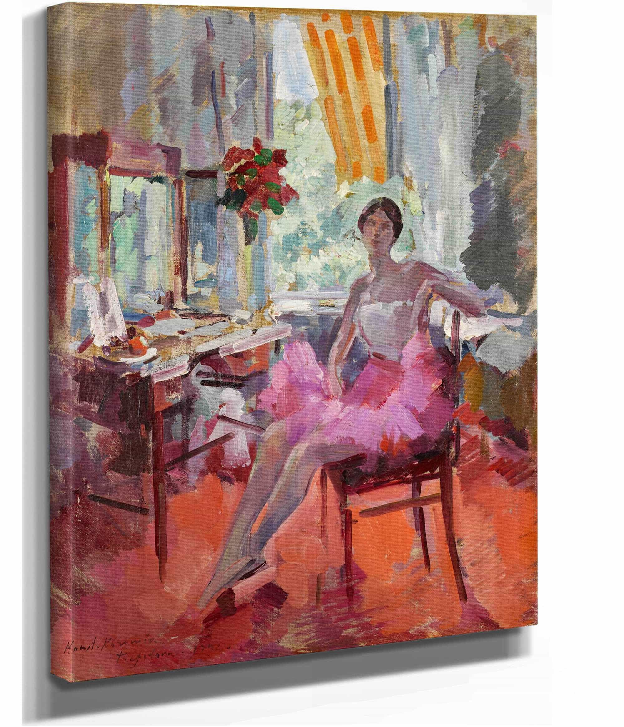 Portrait Of The Ballerina Vera Trefilova by Konstantin Alexeevich Korovin - Image 2