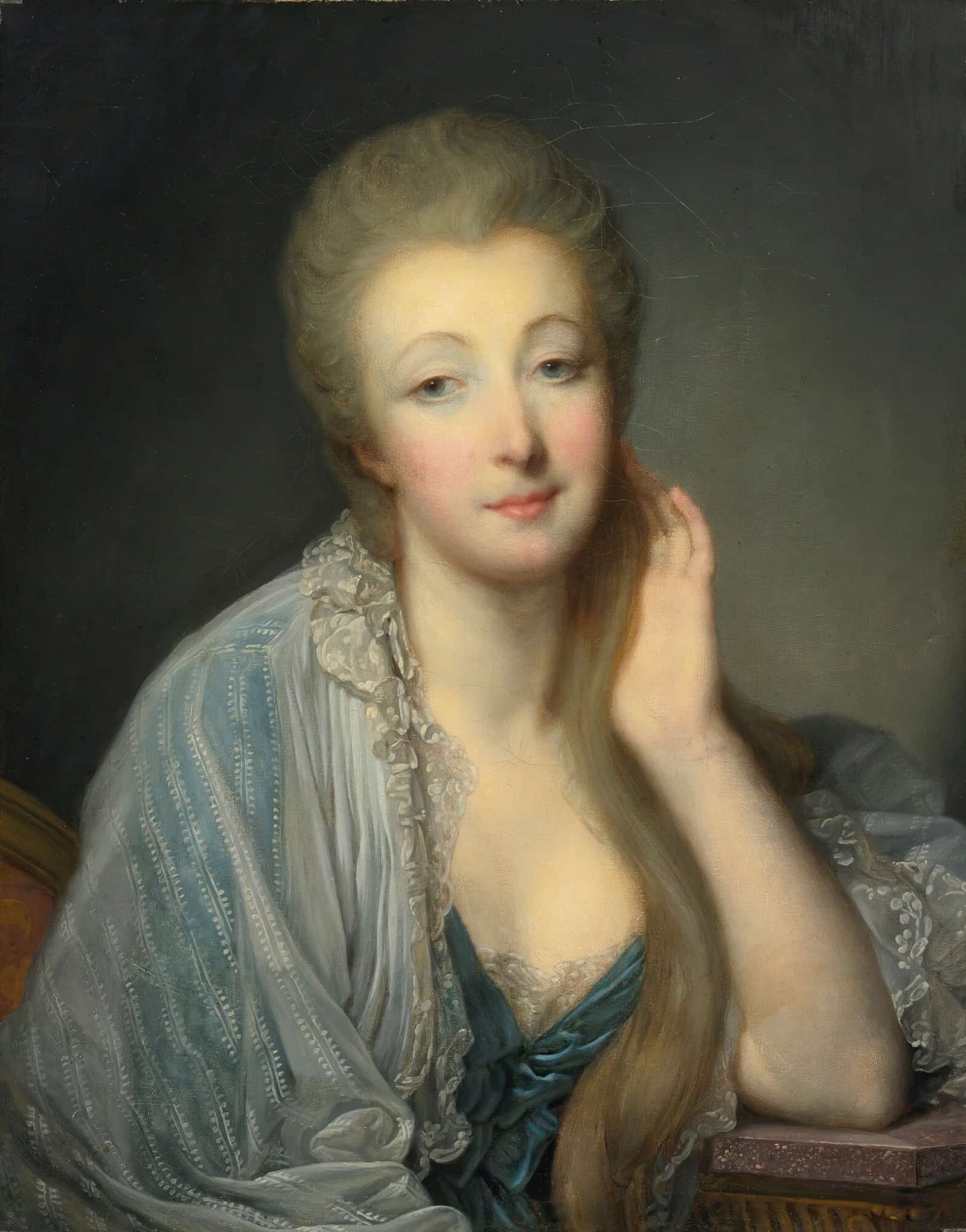 Portrait Of The Comtesse Du Barry by Jean Baptiste Greuze - Image 2