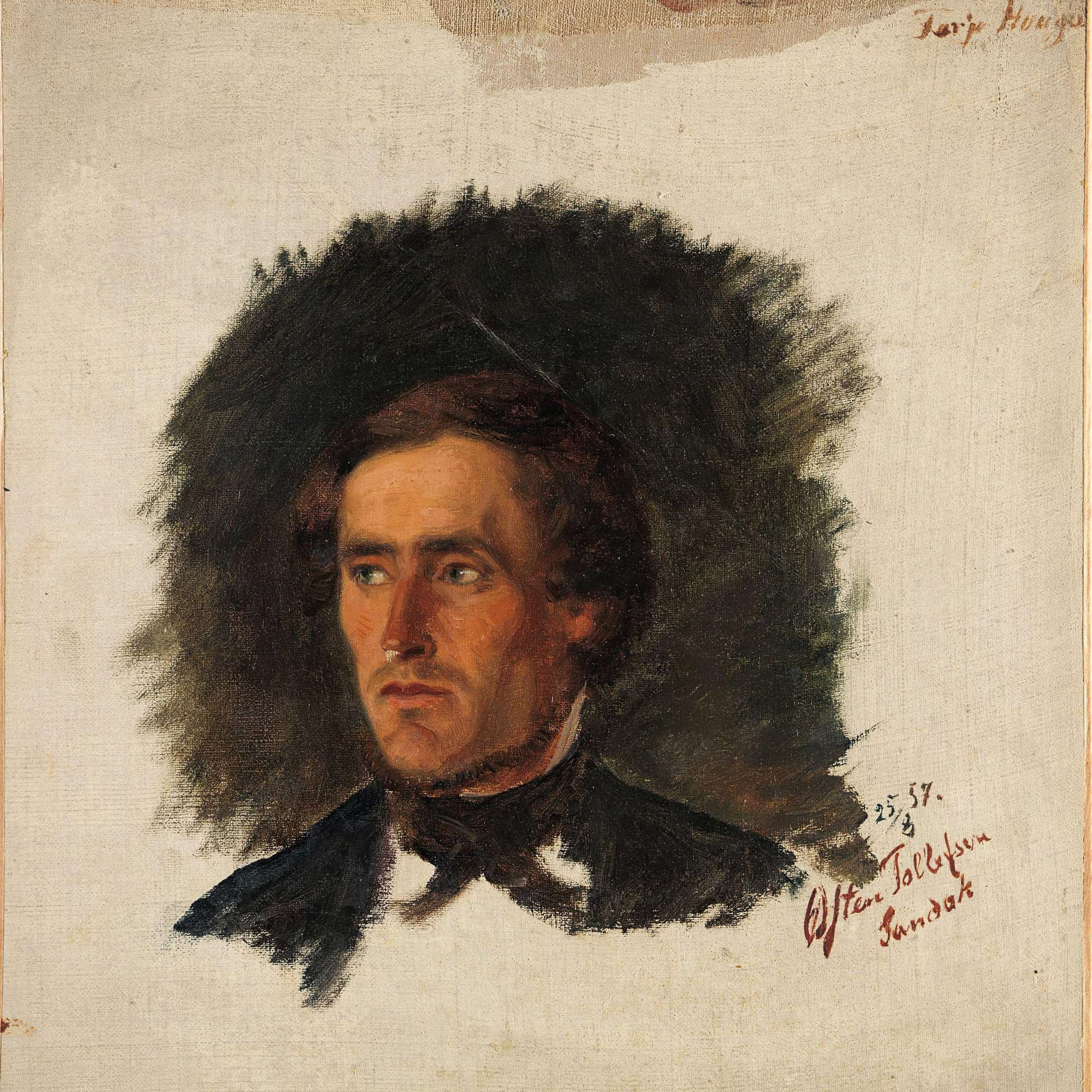 Portrait Of The Farmer Osten Tollefsen From Sandaak by Adolph Tidemand - Image 4