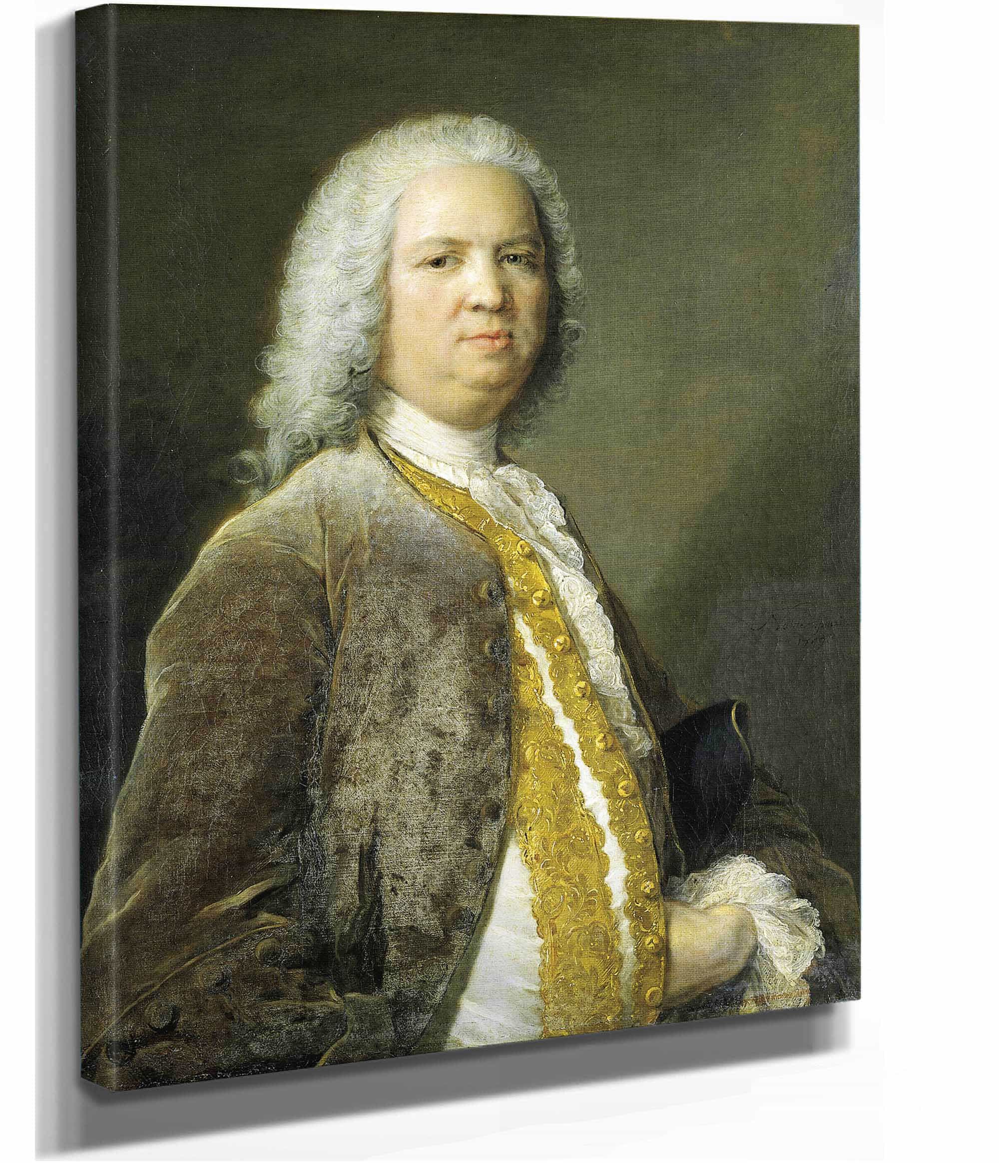 Portrait Of The Frankfurt Banker Johann Georg Leerse by Jean Marc Nattier