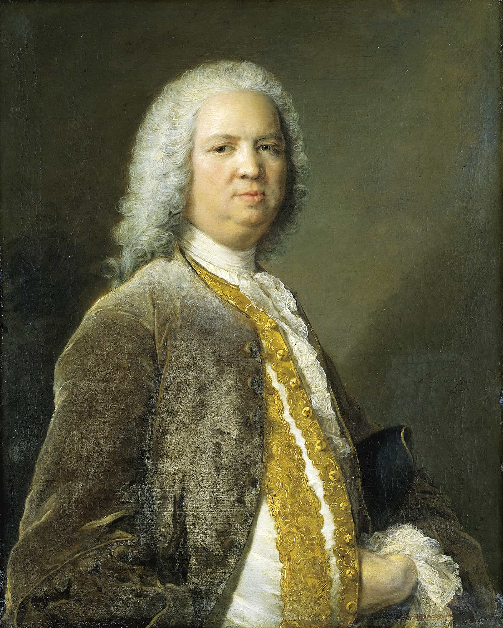 Portrait Of The Frankfurt Banker Johann Georg Leerse by Jean Marc Nattier - Image 2