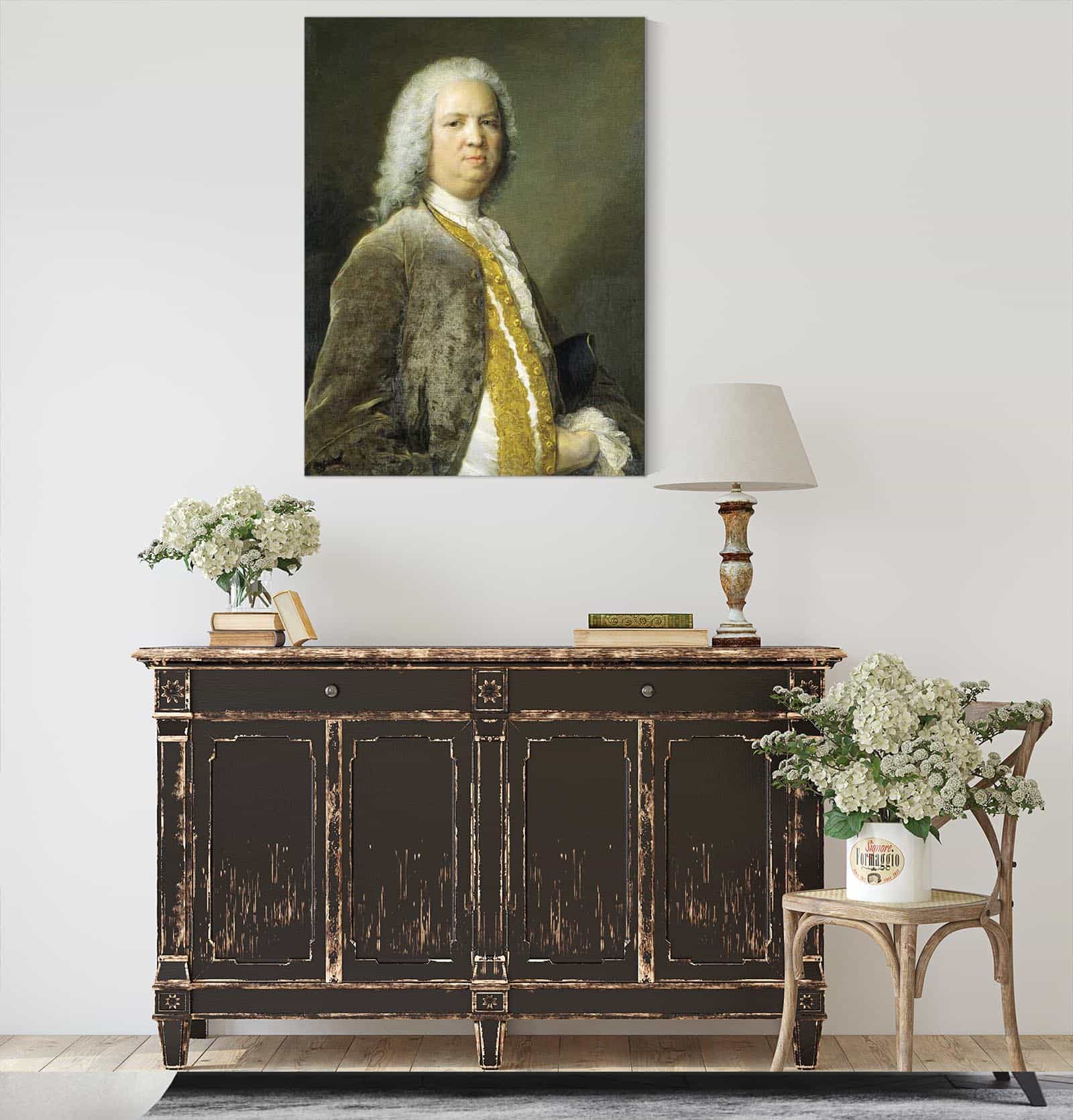 Portrait Of The Frankfurt Banker Johann Georg Leerse by Jean Marc Nattier - Image 4
