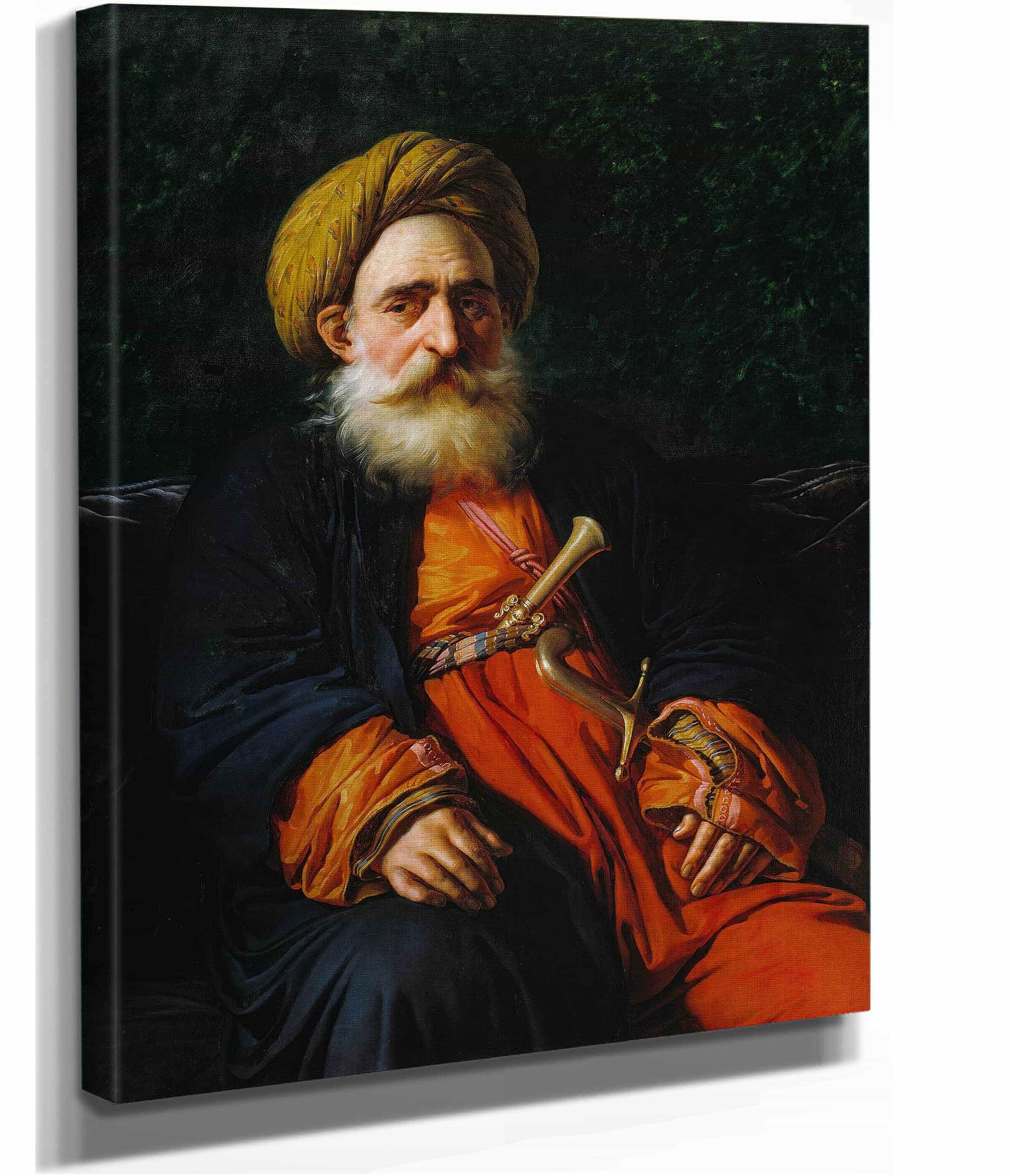 Portrait Of The Katchef Dahouth Christian Mameluke by Anne Louis Girodet Trioson - Image 2