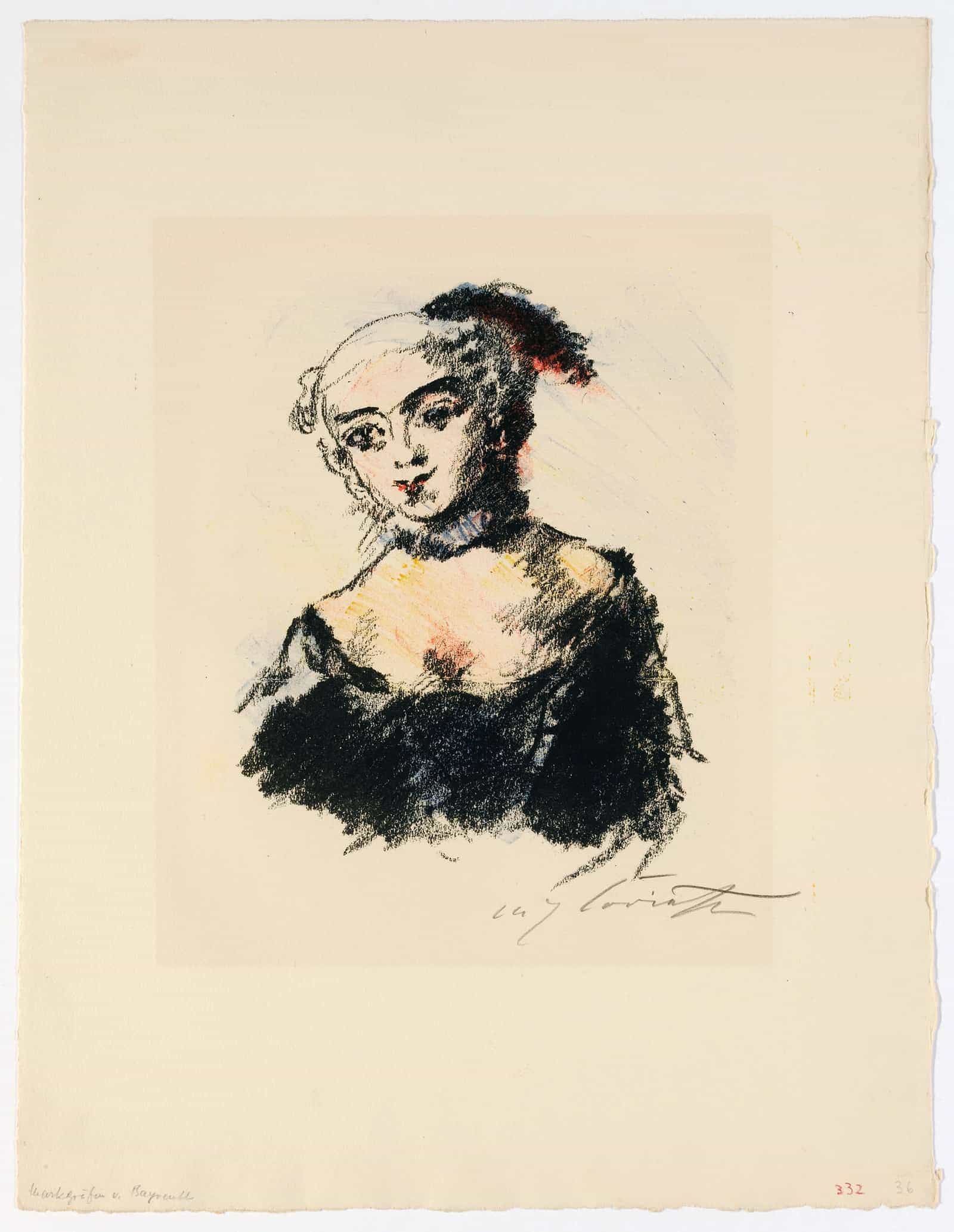 Portrait Of The Margravine Von Bayreuth by Lovis Corinth