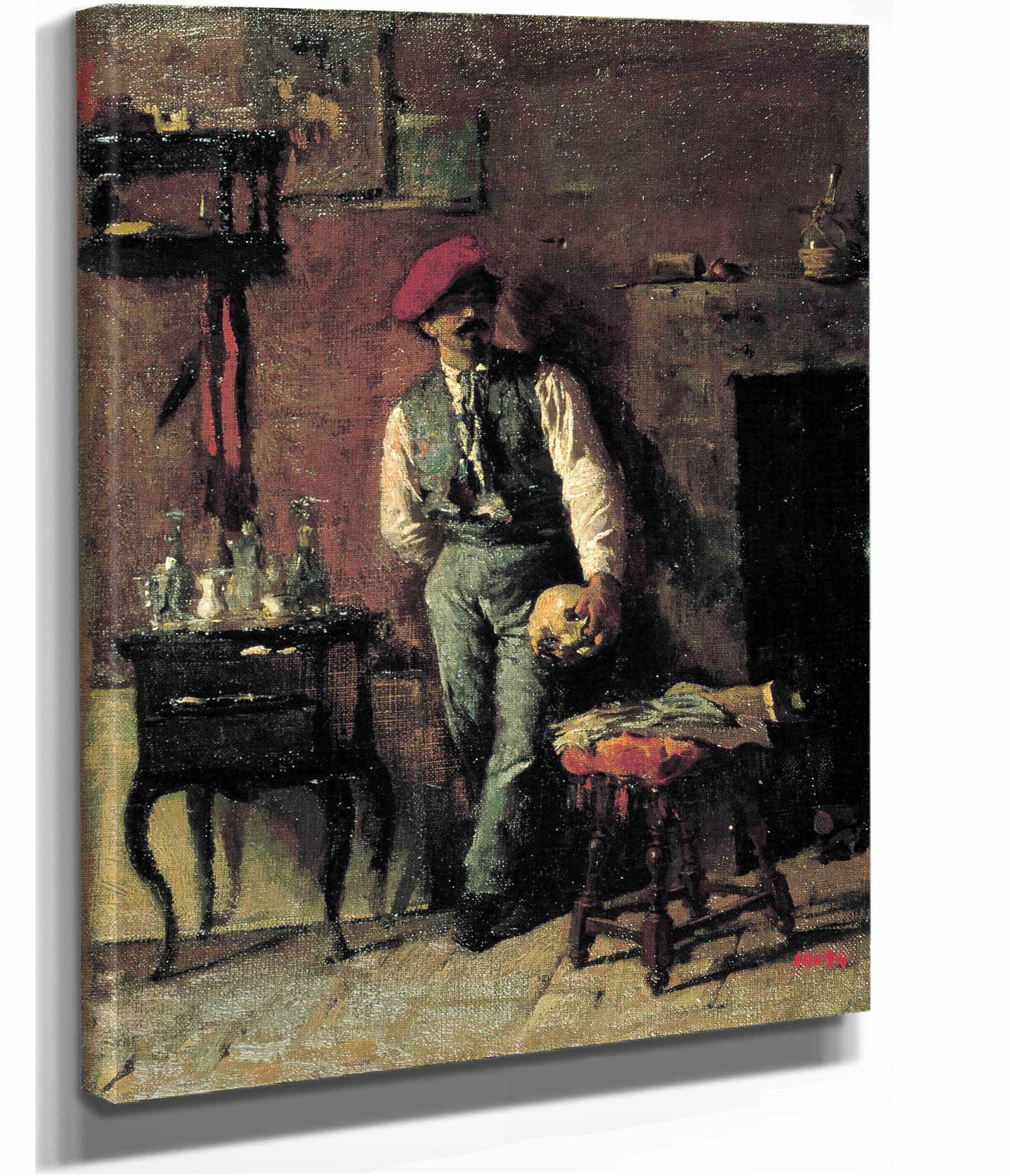 Portrait Of The Painter Joaquim Agrassot by Mariano Fortuny Marsal - Image 2