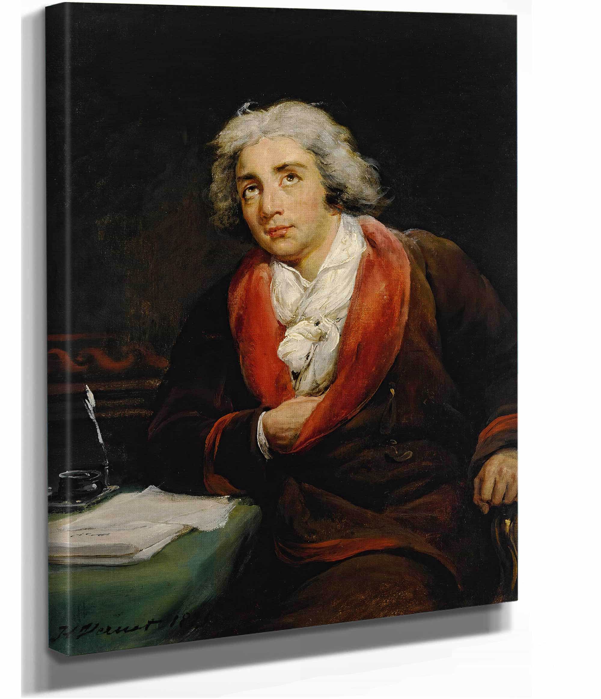 Portrait Of The Poet Andre Chenier by Horace Vernet - Image 2