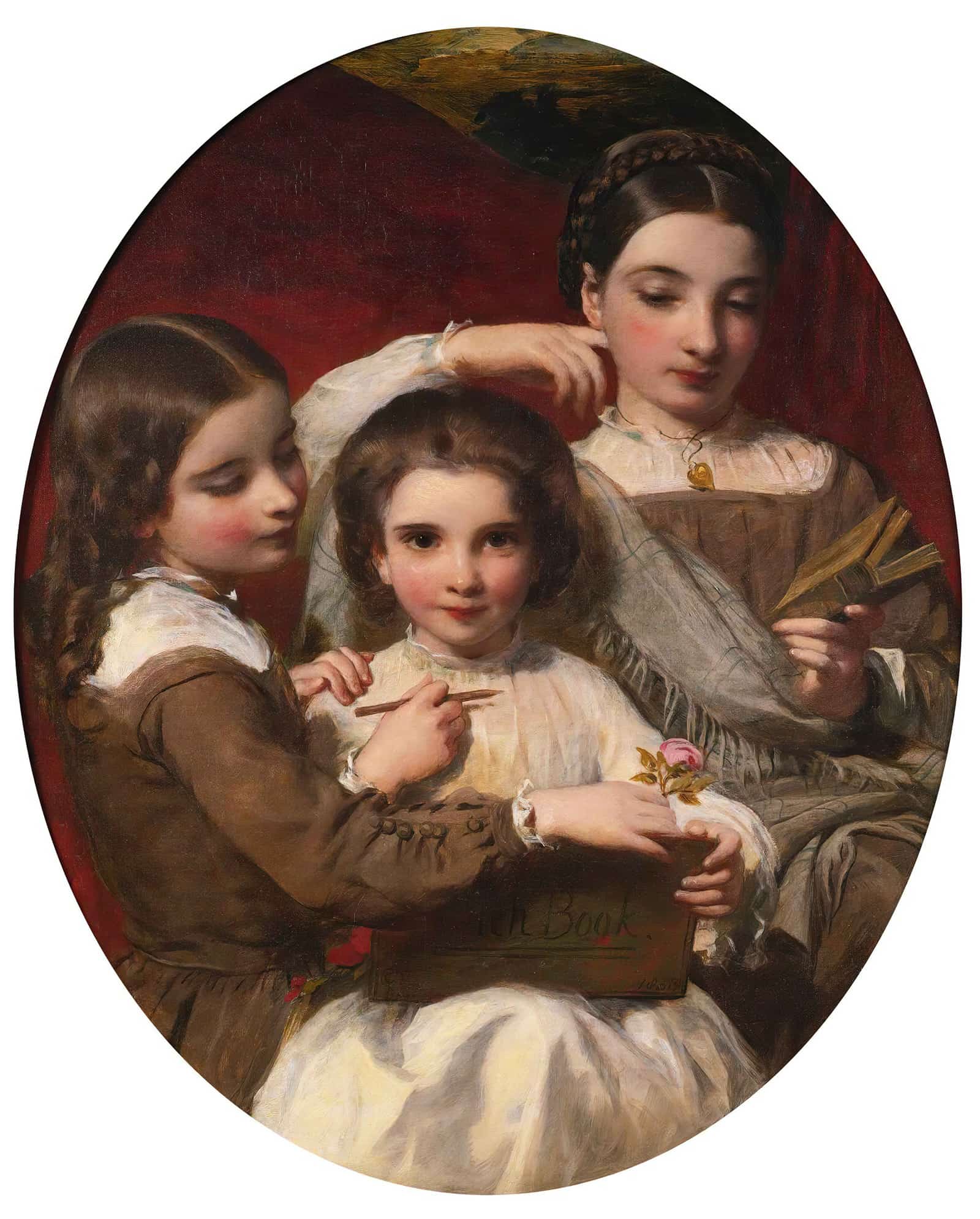 Portrait Of The Russell Sisters by James Sant