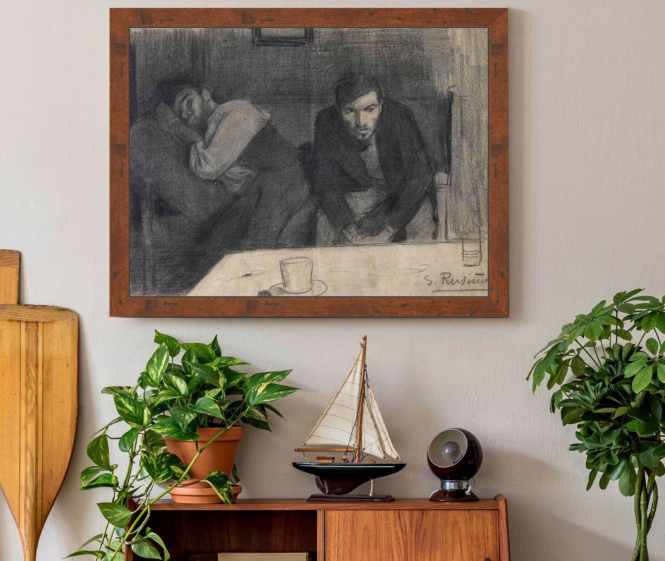 Portrait Of The Sculptor Carles Mani And The Painter Pere Ferran by Santiago Rusinol - Image 3