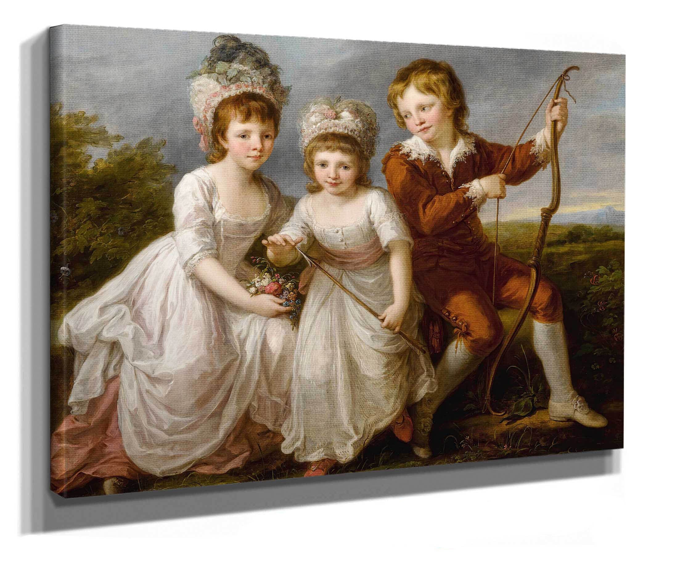 Portrait Of Three Children by Angelica Kauffmann - Image 2