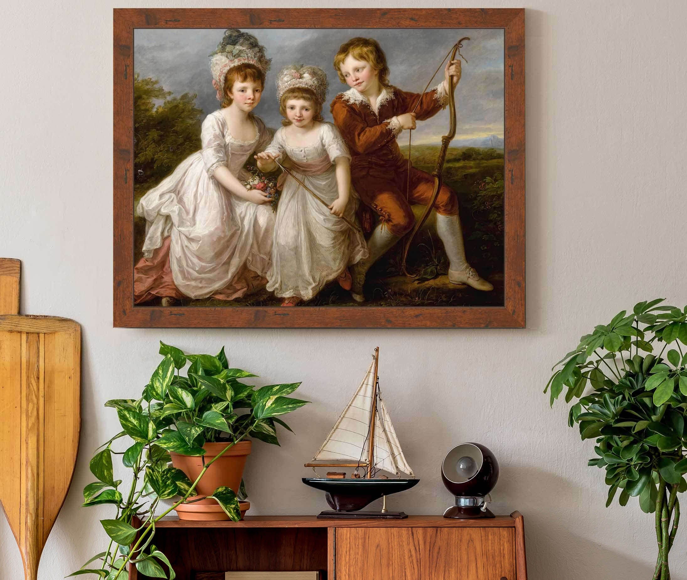Portrait Of Three Children by Angelica Kauffmann - Image 3