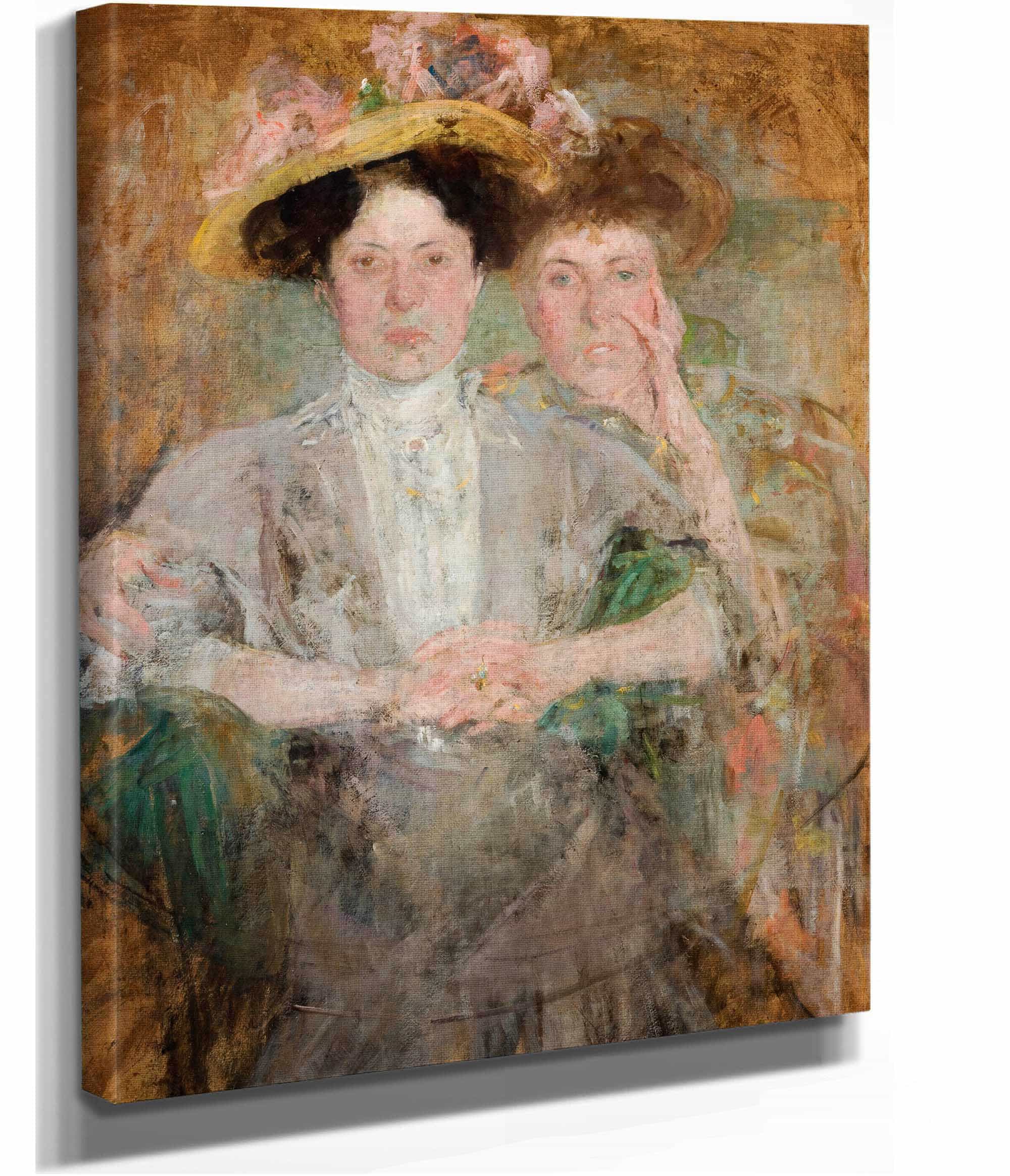 Portrait Of Two Young Ladies by Olga Boznanska - Image 2