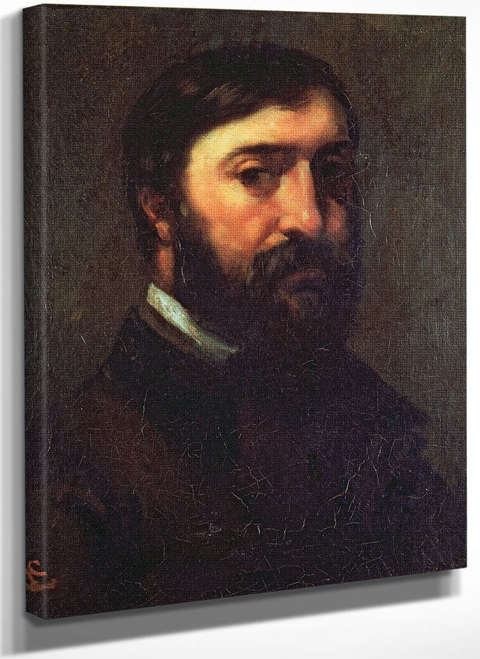 Portrait Of Urbain Cuenot (B.1820) By Jean Desire Gustave Courbet
