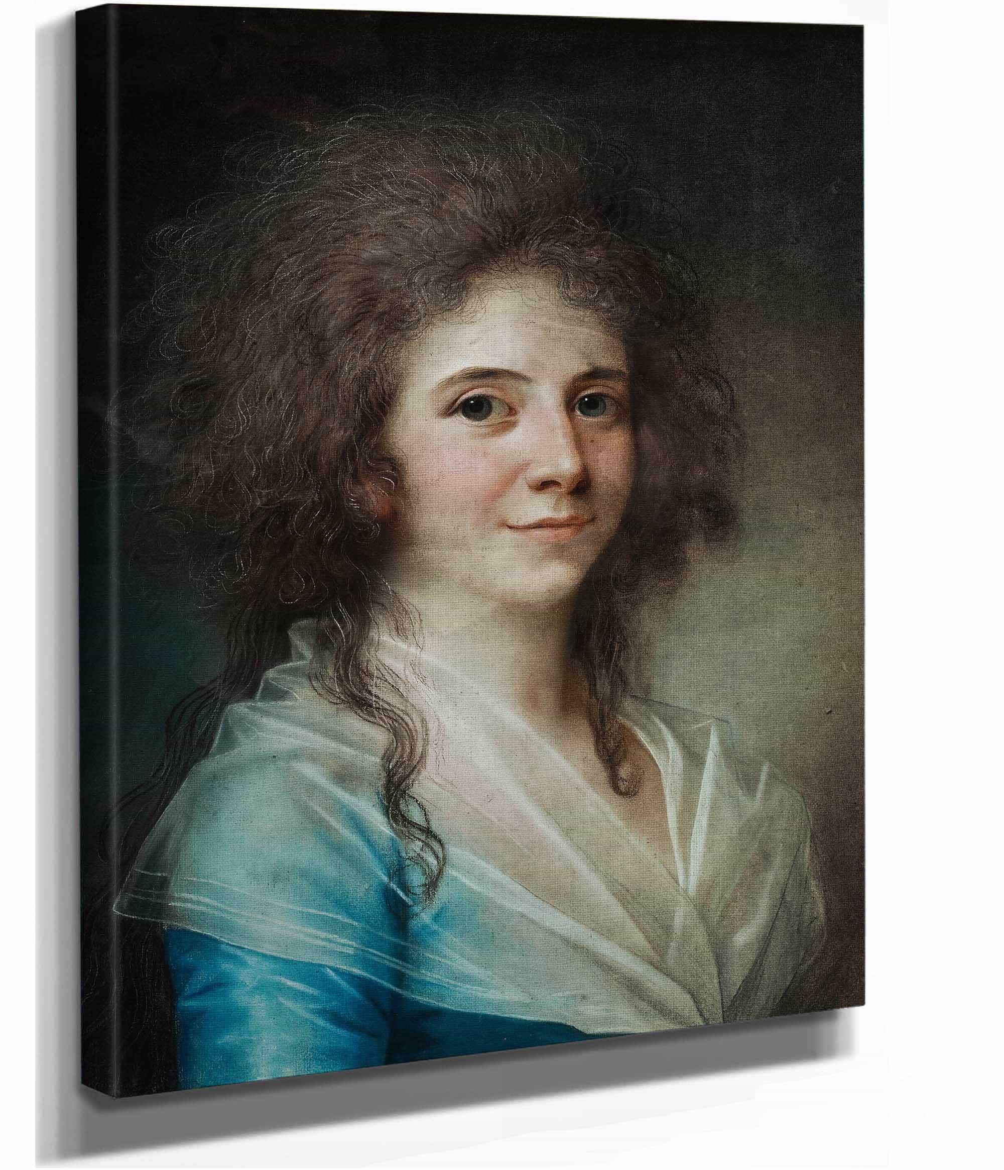 Portrait Of Wilhelmine Bertouch Lady In Waiting S by Jens Juel