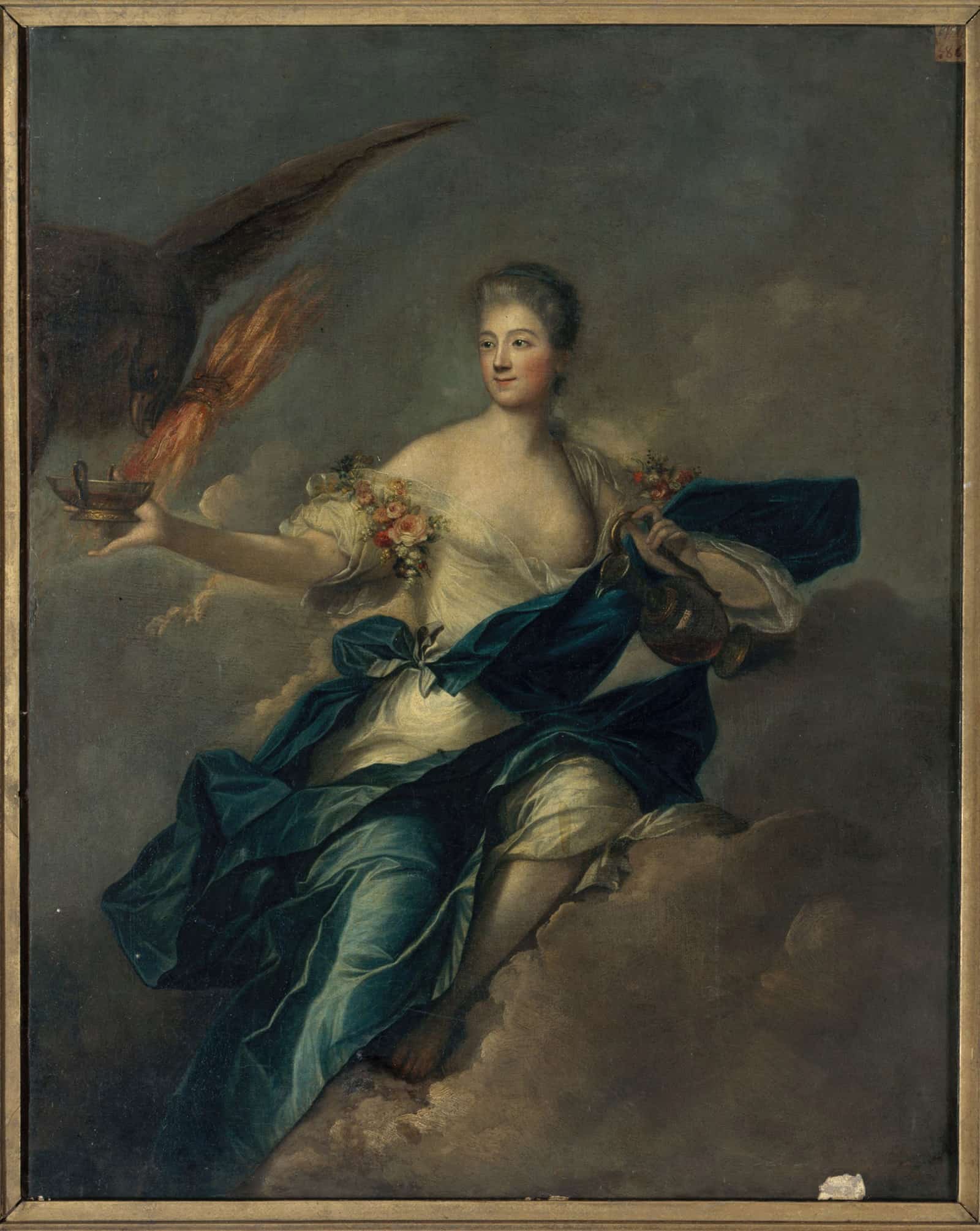 Portrait Presume De Mme De Mailly En Hebe  by Jean Marc Nattier - Image 2