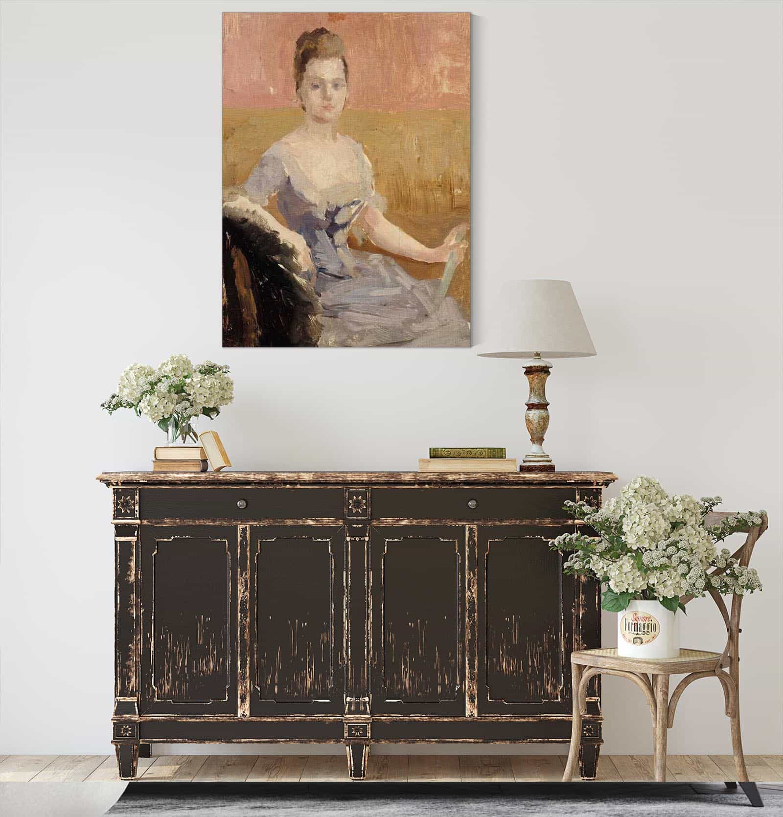 Portrait Study Of Countess Augusta Lewenhaupt by Albert Edelfelt - Image 4