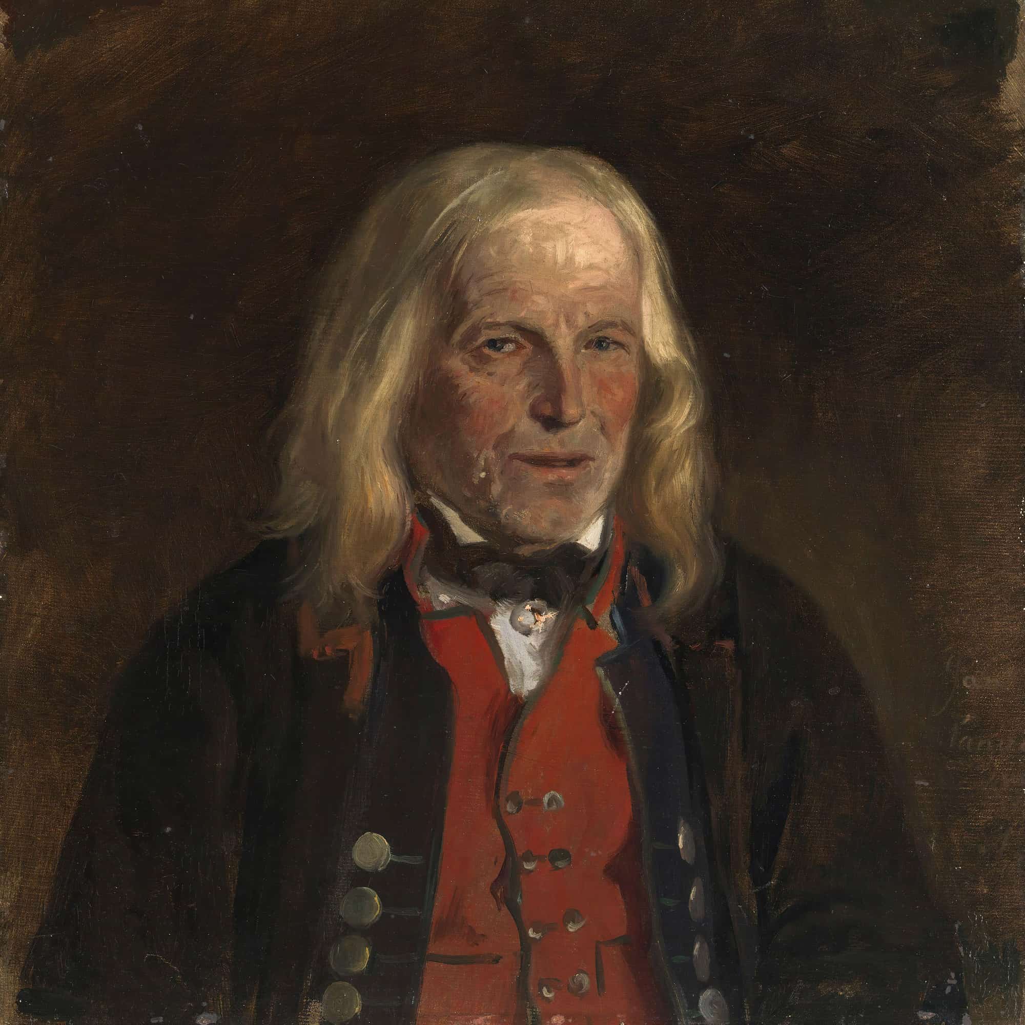 Portrait Study Of The Farmer Jan Sandve by Adolph Tidemand - Image 4