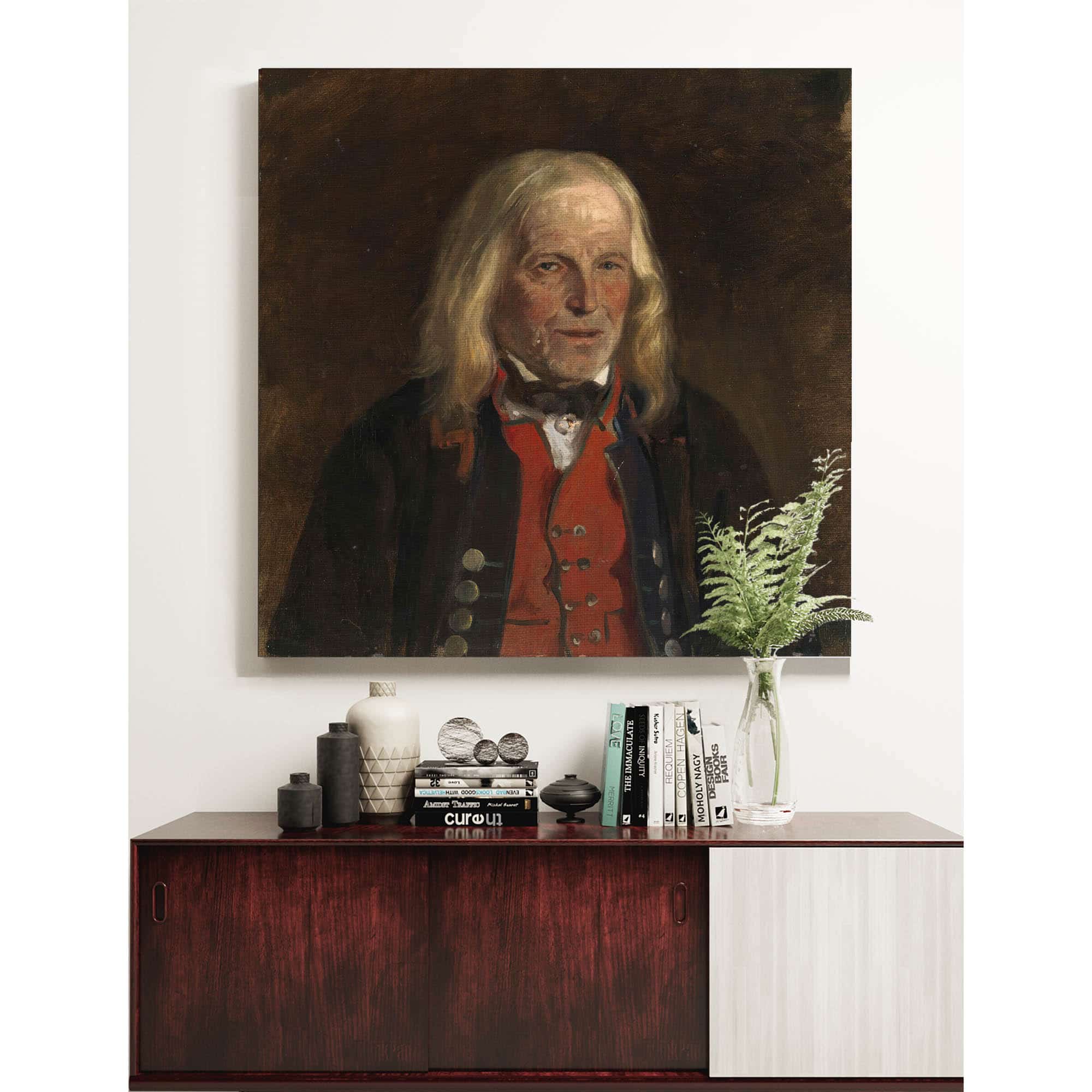 Portrait Study Of The Farmer Jan Sandve by Adolph Tidemand - Image 5