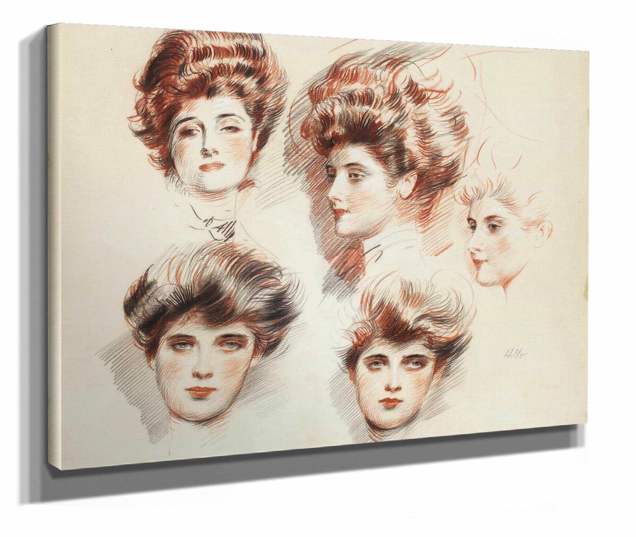 Portraits De Marthe Letellier Et Dellen Helleu by Paul Cesar Helleu - Image 2