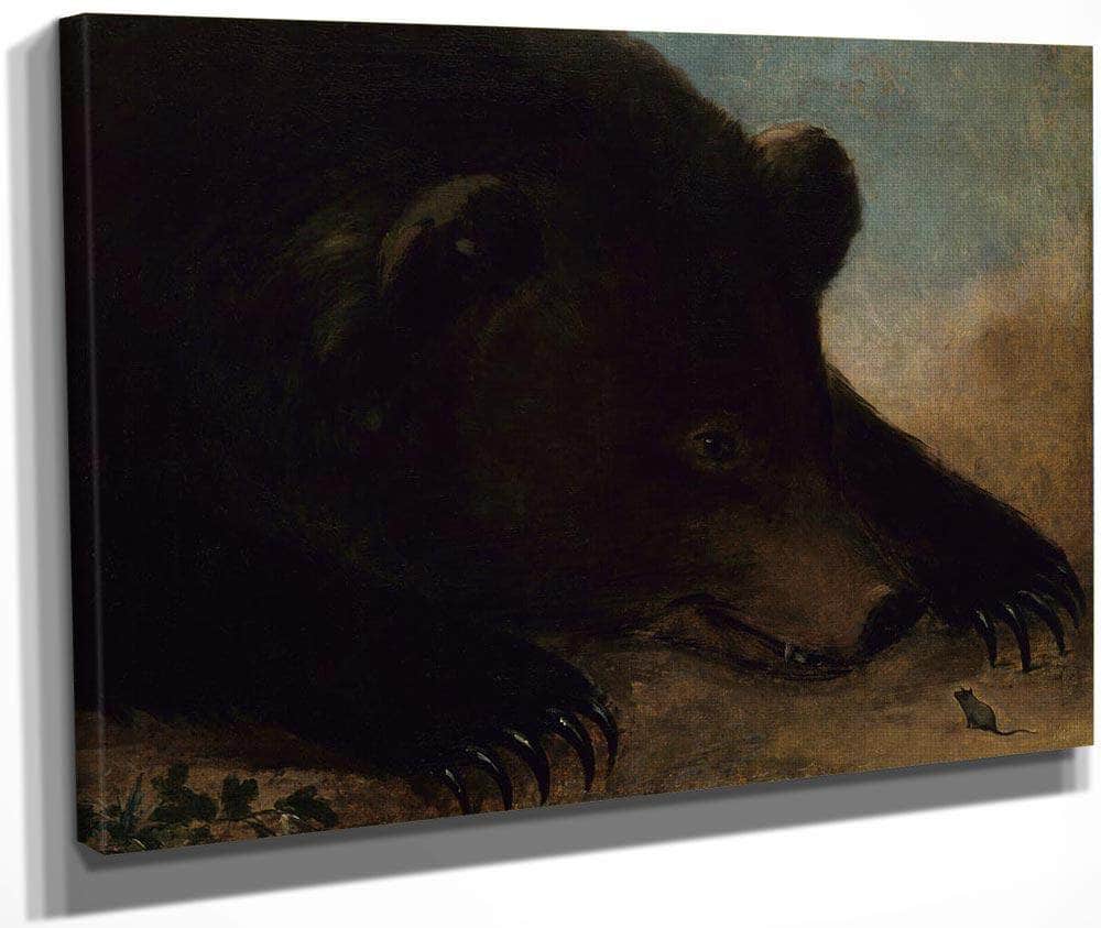 Portraits Of A Grizzly Bear And Mouse, Life Size By George Catlin