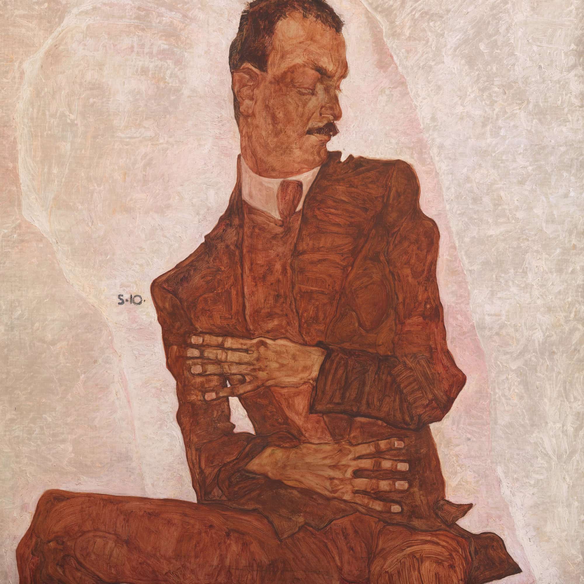 Portrat Arthur Roessler by Egon Schiele - Image 4