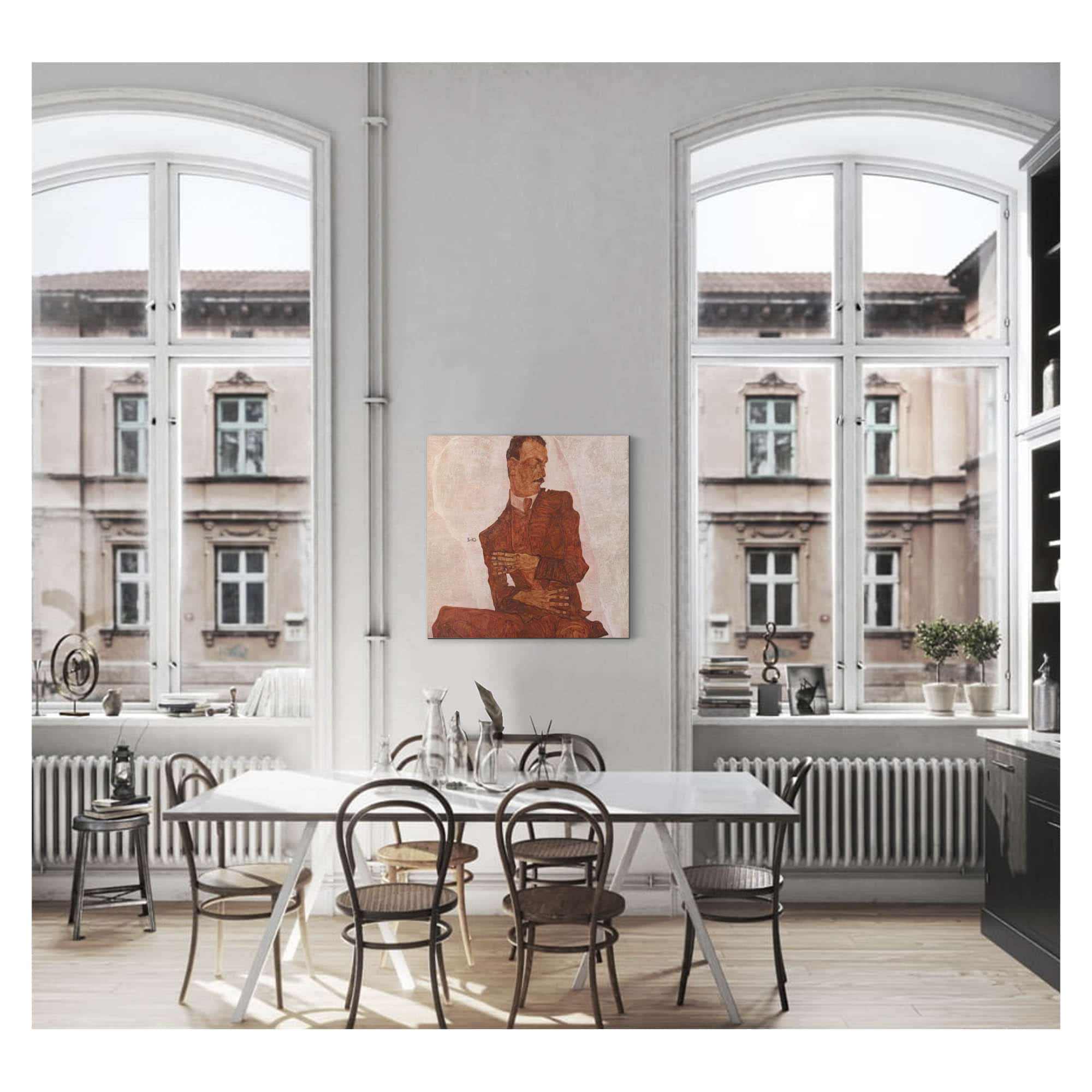 Portrat Arthur Roessler by Egon Schiele - Image 6