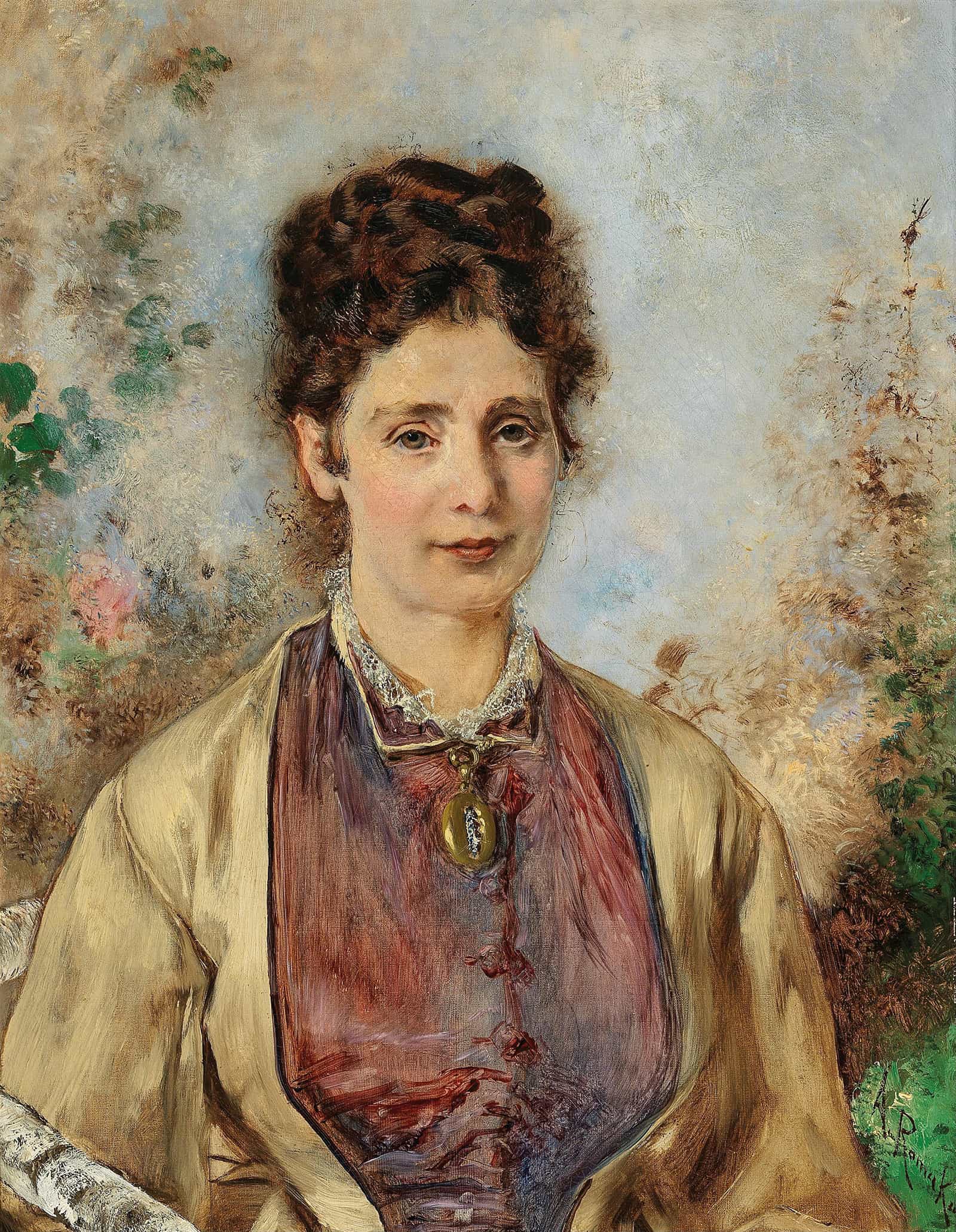 Portrat Bucher Therese by Anton Romako