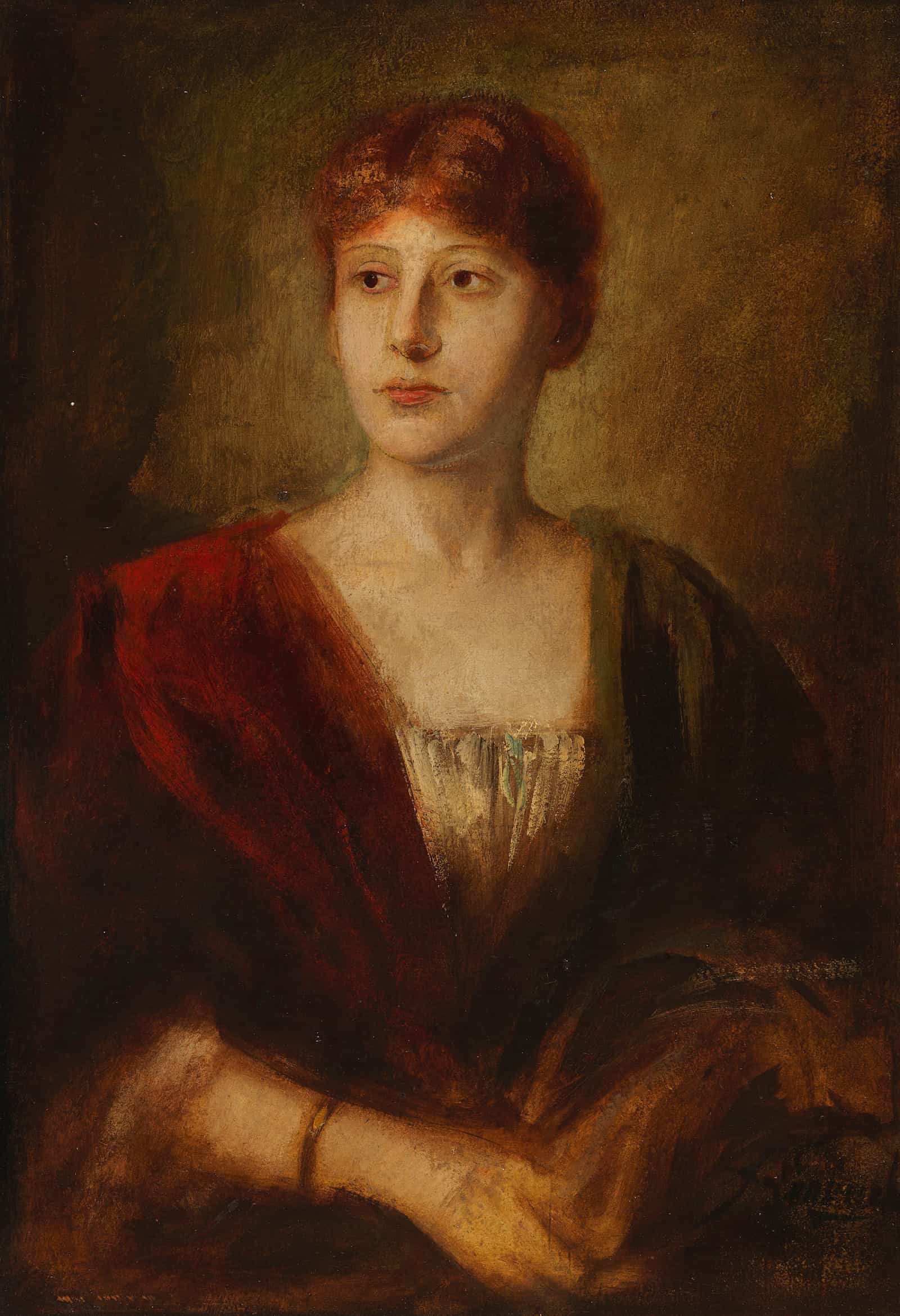 Portrat Einer Jungen Dame by Franz Von Lenbach