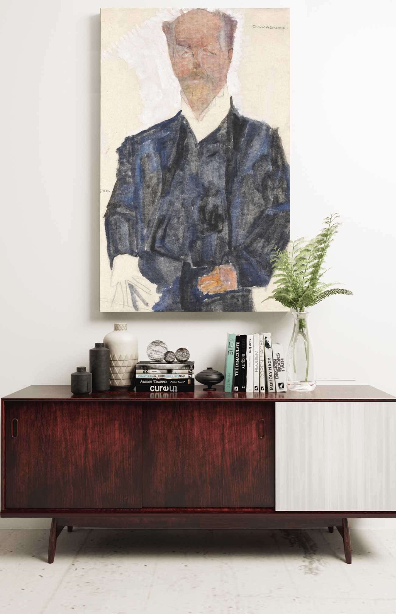 Portrat Otto Wagner by Egon Schiele - Image 2