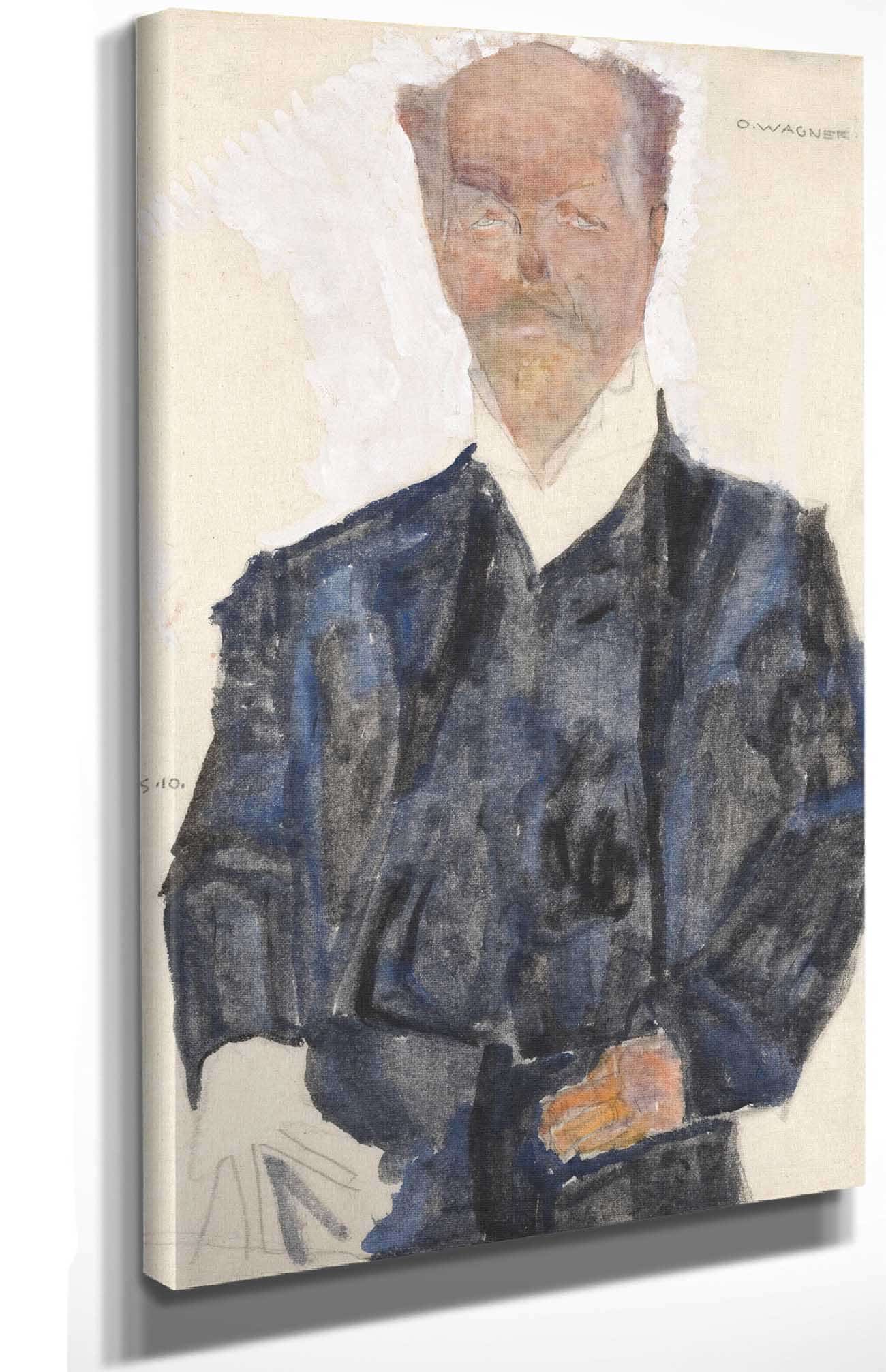 Portrat Otto Wagner by Egon Schiele - Image 4
