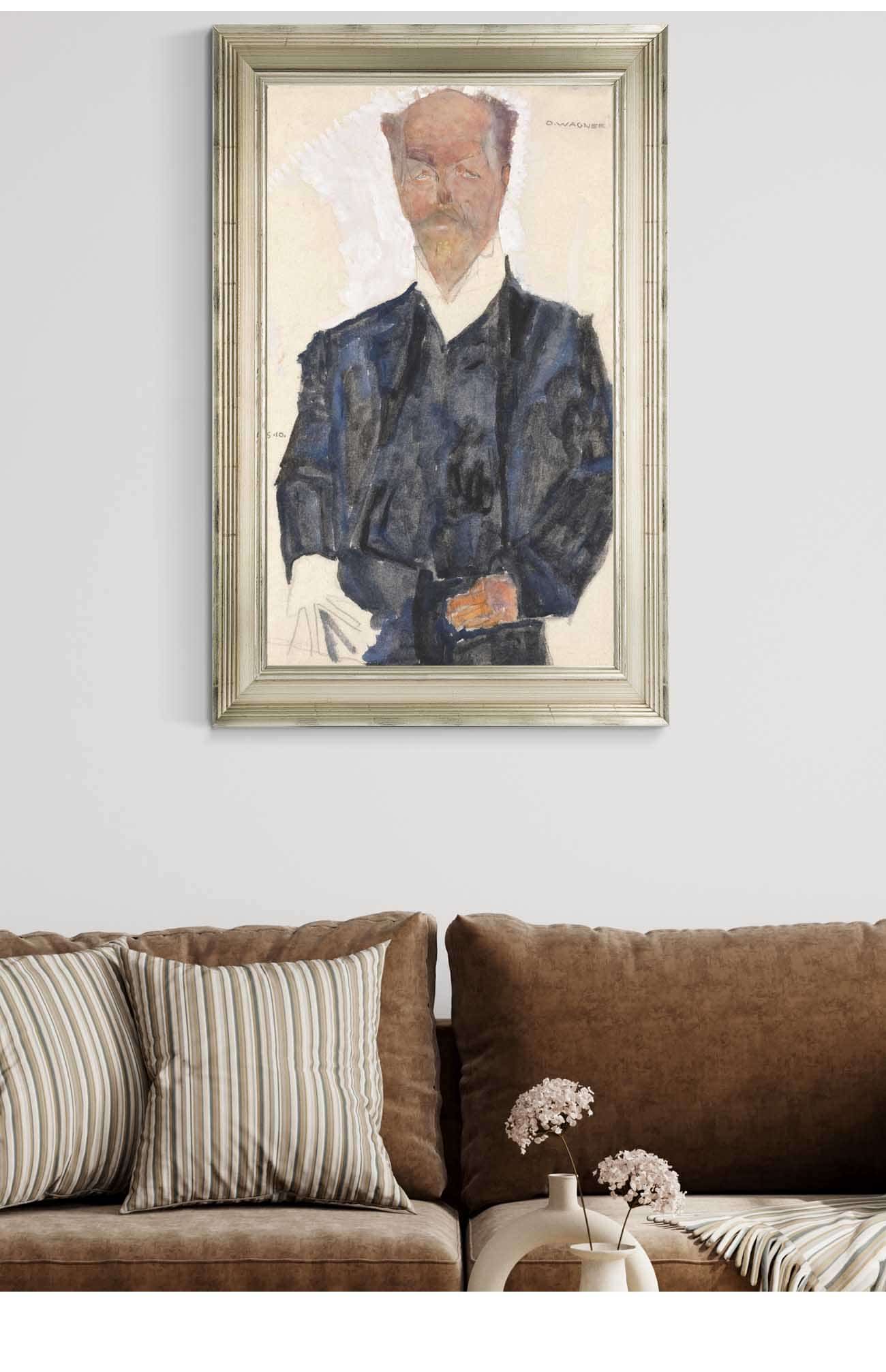 Portrat Otto Wagner by Egon Schiele - Image 5