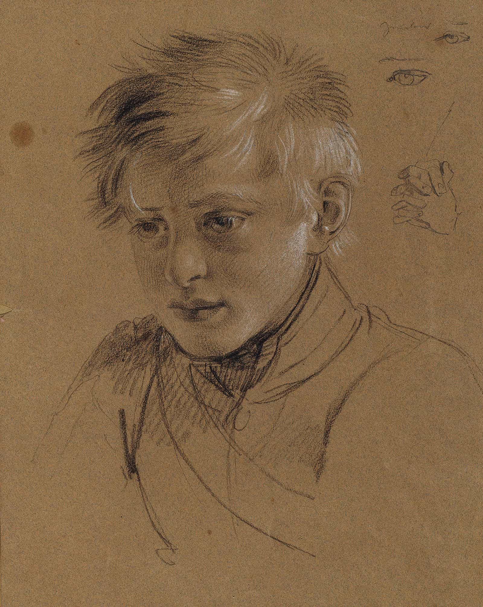 Portratstudie Zu Erzherzog Karl Mit Seinem Stab In Der Schlacht Bei Aspern Before by Johann Peter Krafft