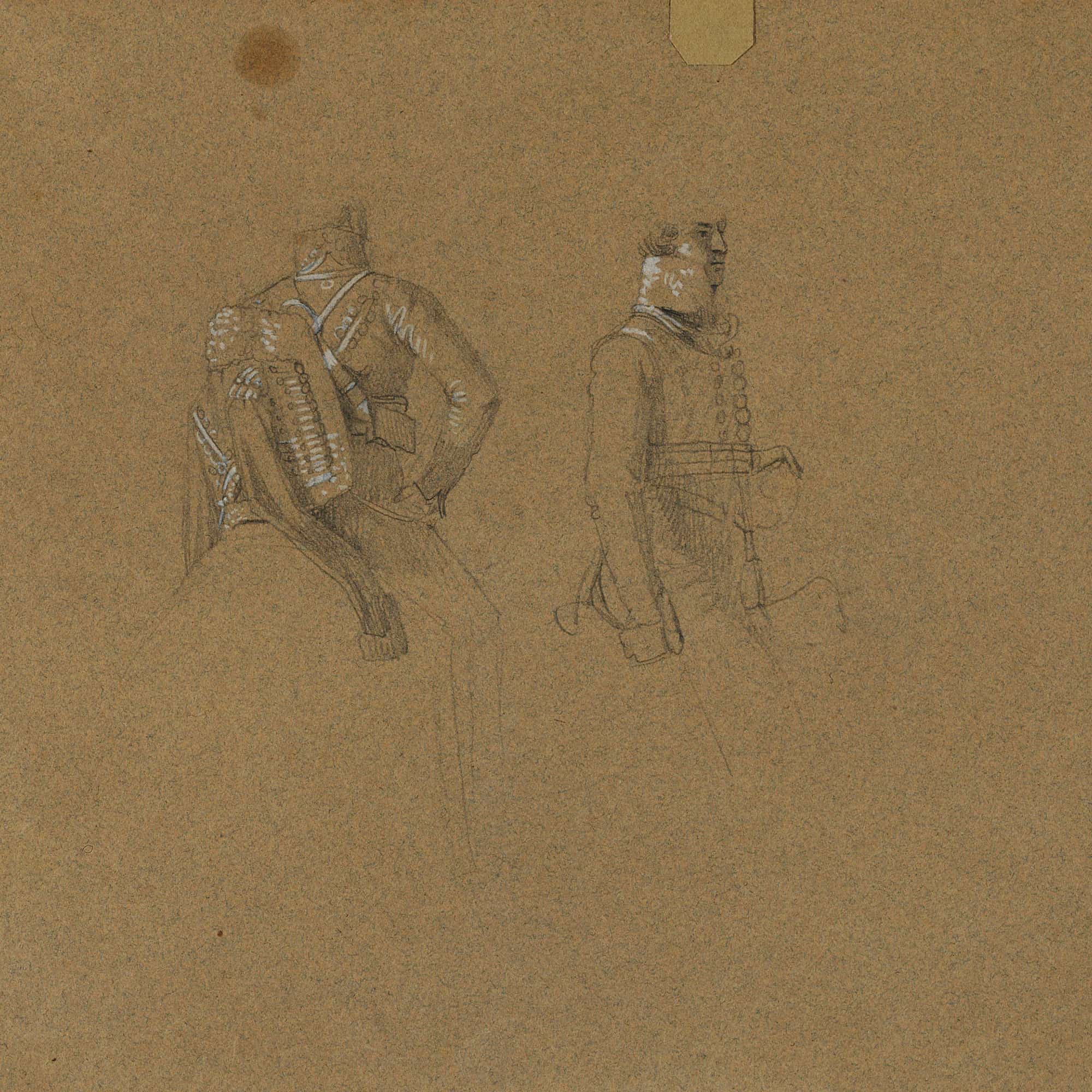 Portratstudie Zu Erzherzog Karl Mit Seinem Stab In Der Schlacht Bei Aspern Before by Johann Peter Krafft - Image 2