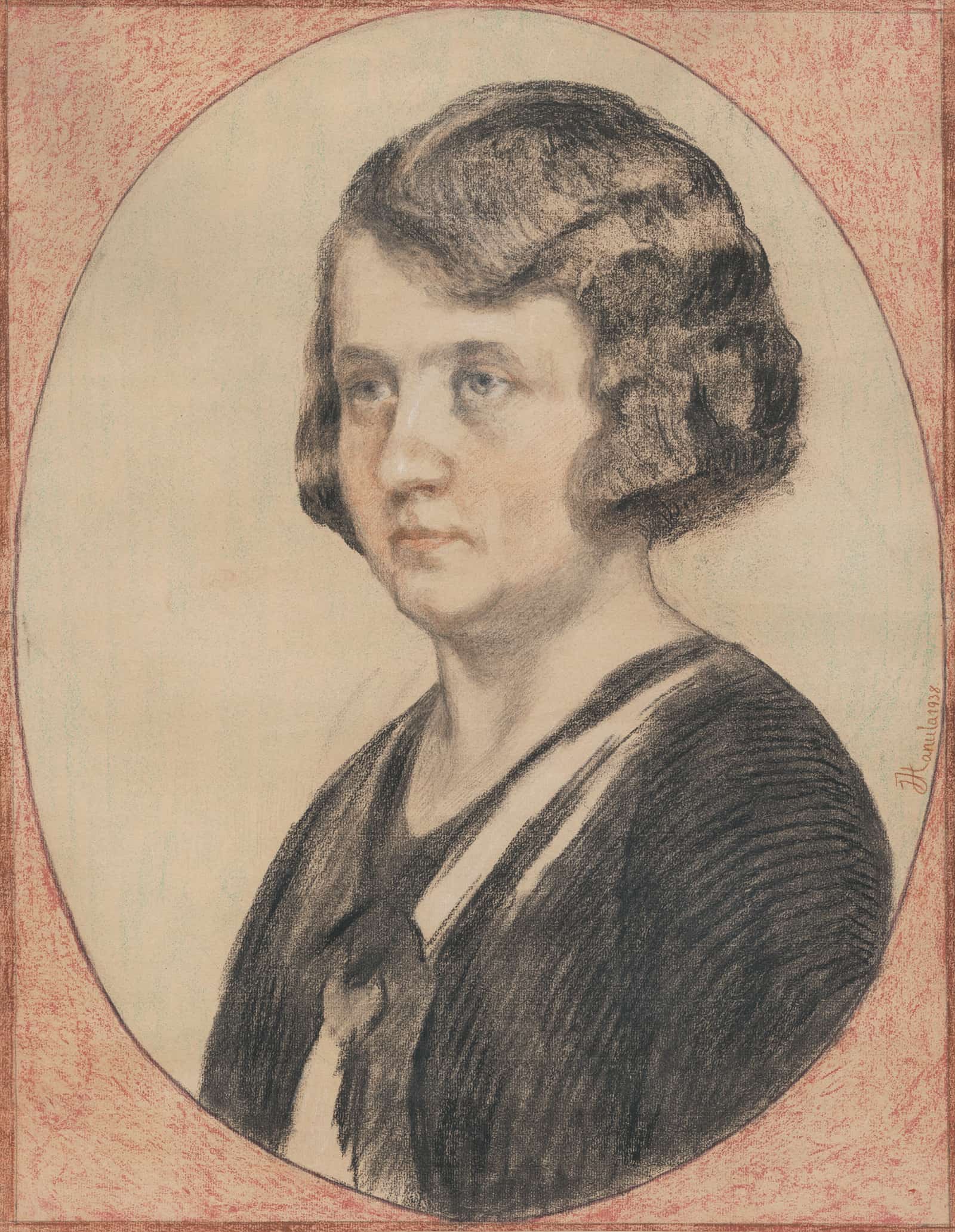 Portret Marie Hanulovej by Jozef Hanula