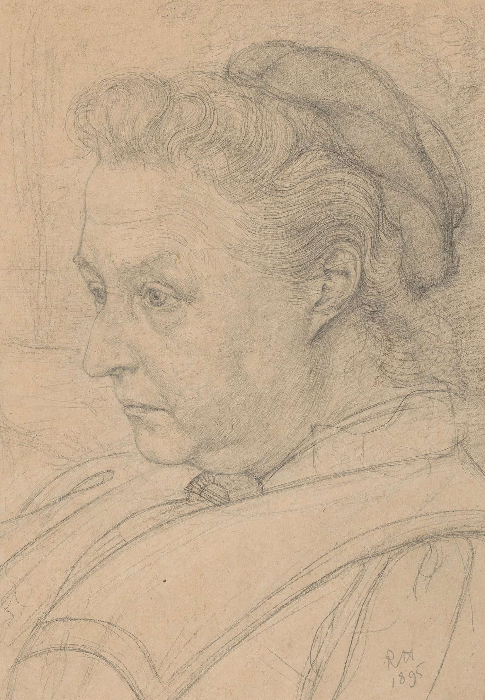 Portret Van De Moeder Van De Kunstenaar Mevrouw S Roland Holst Posthumus by Richard Nicolaus Roland Holst