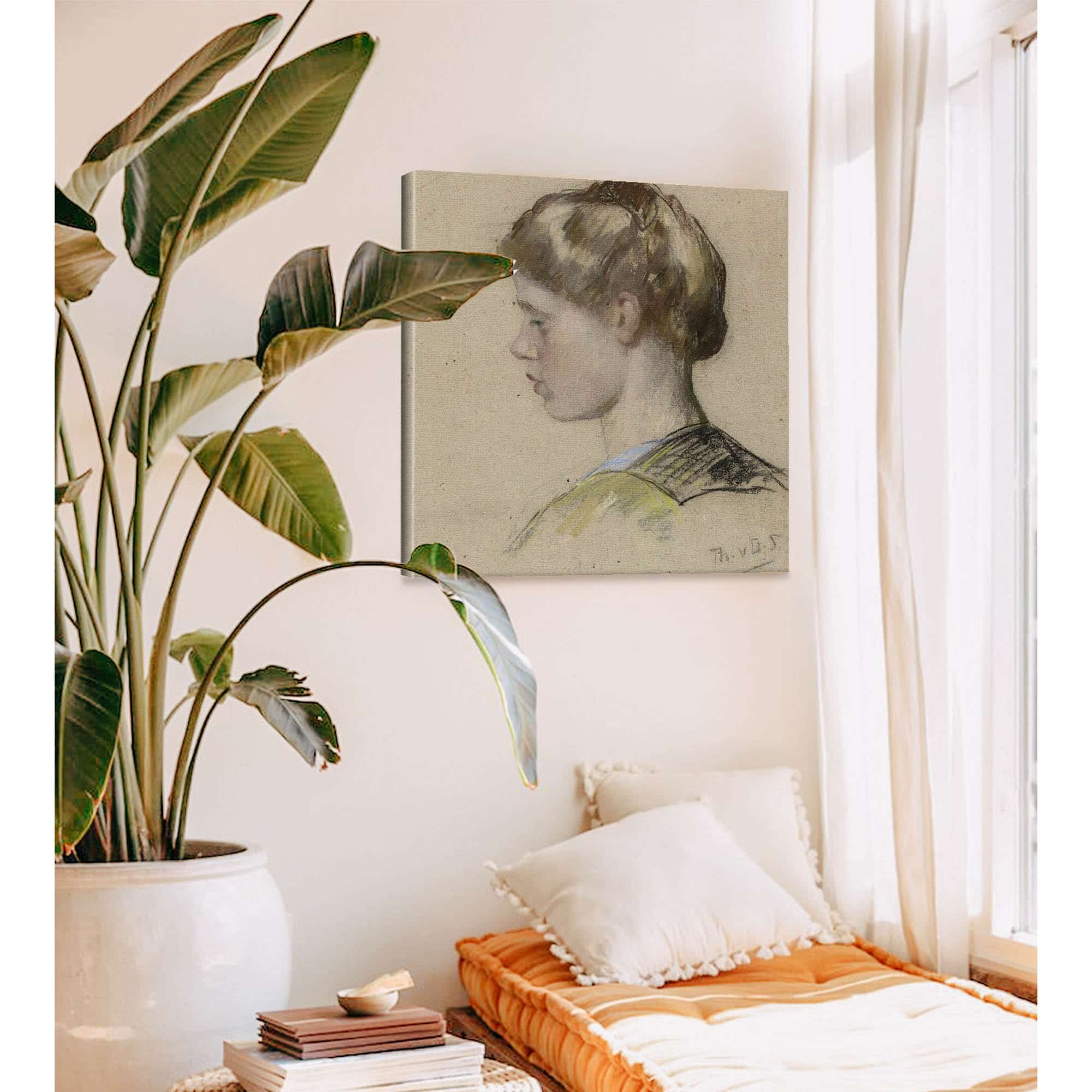Portret Van Een Jonge Vrouw by Therese Schwartze - Image 2