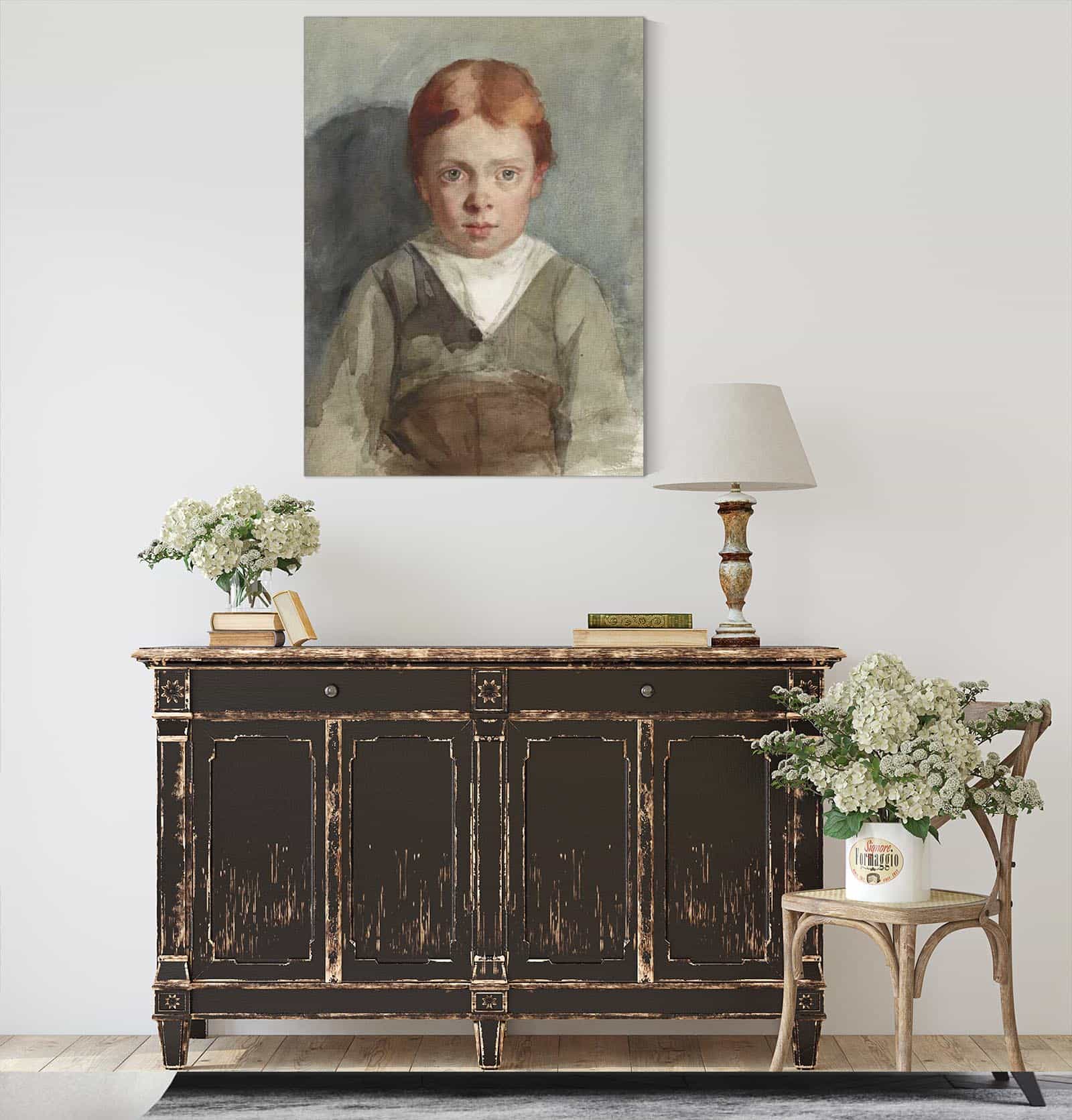Portret Van Een Jongetje Met Rood Haar Van Voren  by Therese Schwartze - Image 4