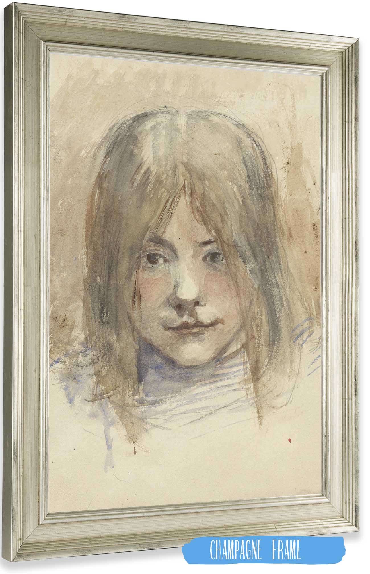 Portret Van Een Meisje by Jozef Israels