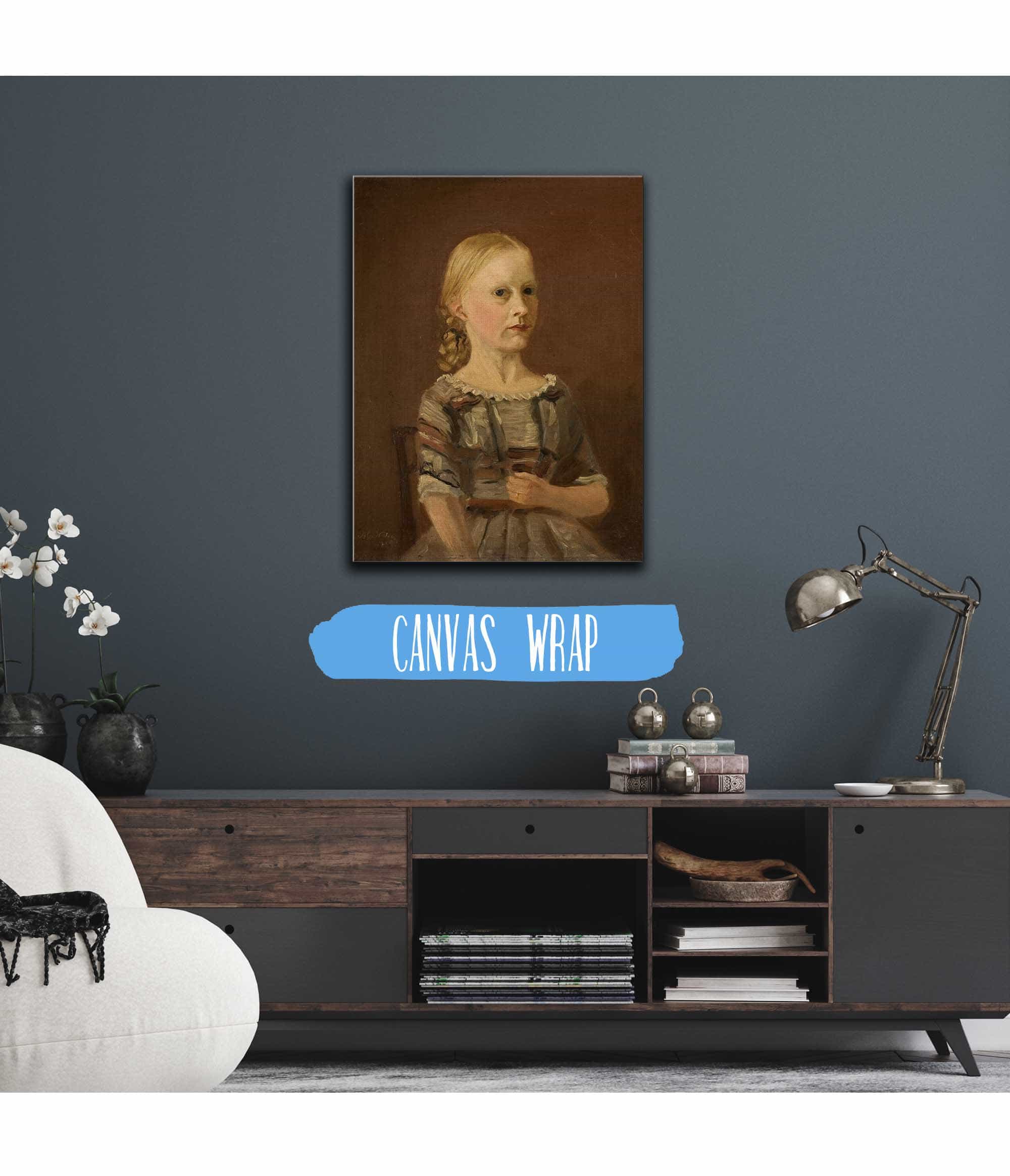 Portrett Av Kunstnerens Kusine Fru Caterine Kamstrup Ar by Amaldus Nielsen - Image 3