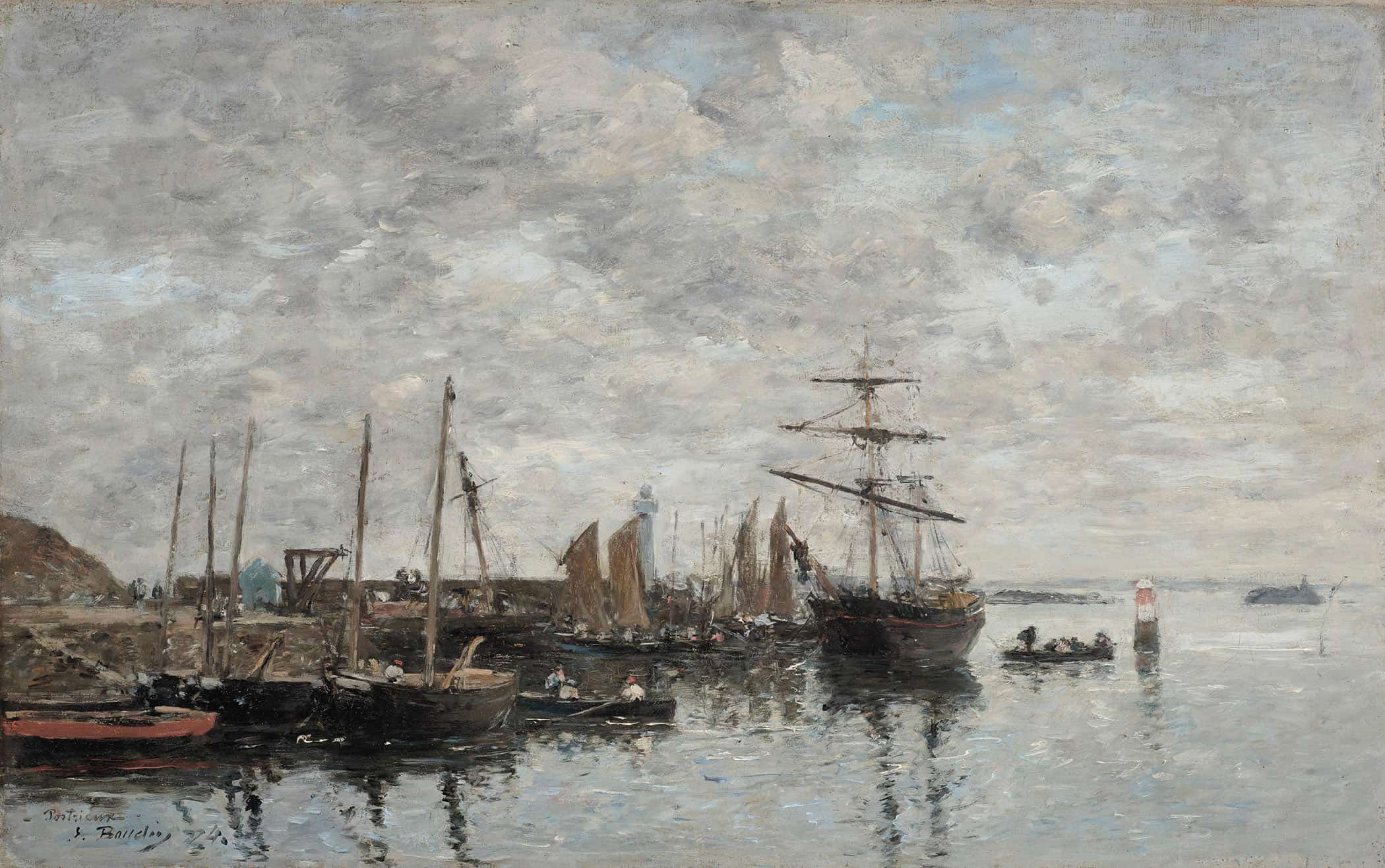 Portrieux Le Port by Eugene Boudin - Image 2